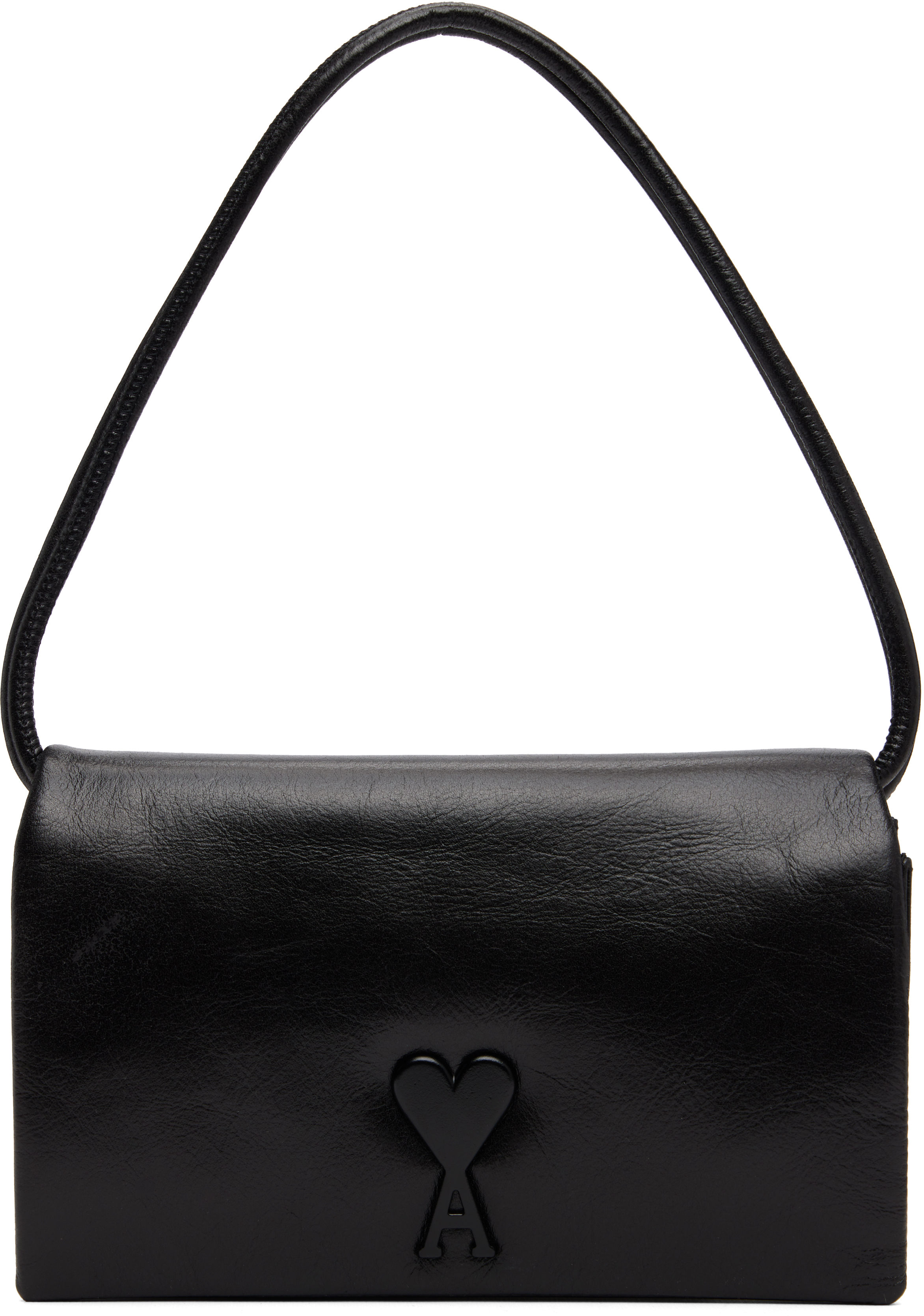 AMI Paris: ブラック Voulez-Vous Wallet On Strap バッグ | SSENSE 日本
