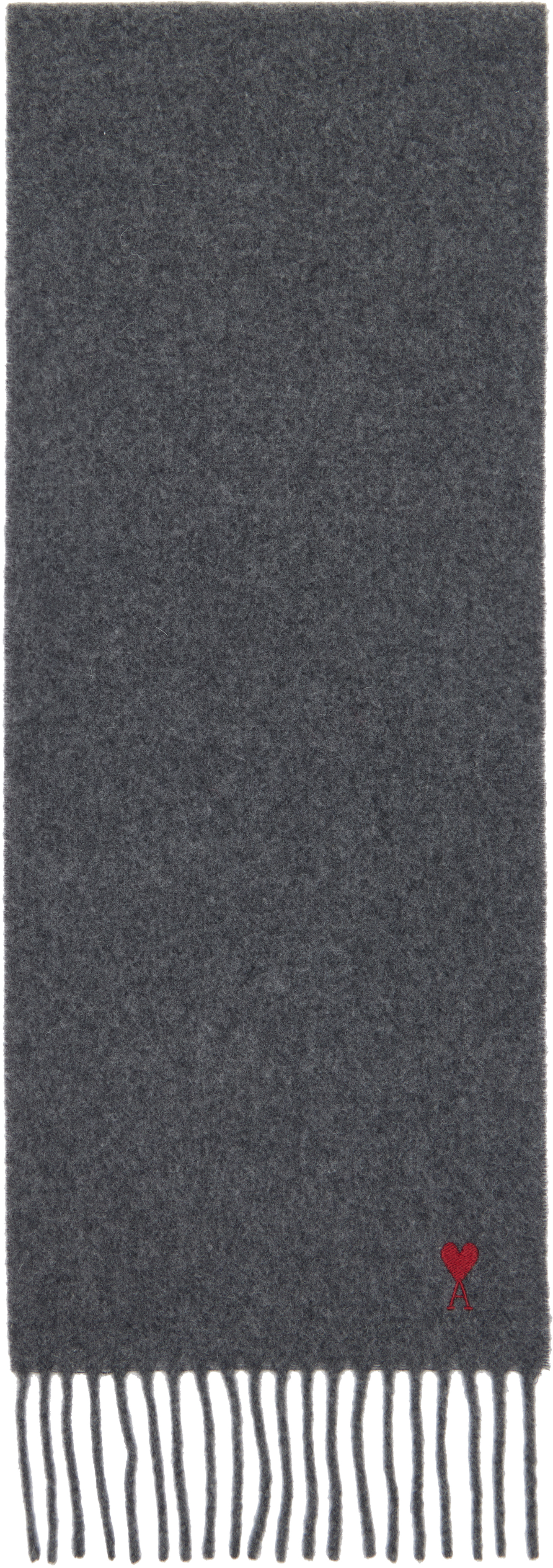 Gray Wool Ami De Coeur Scarf