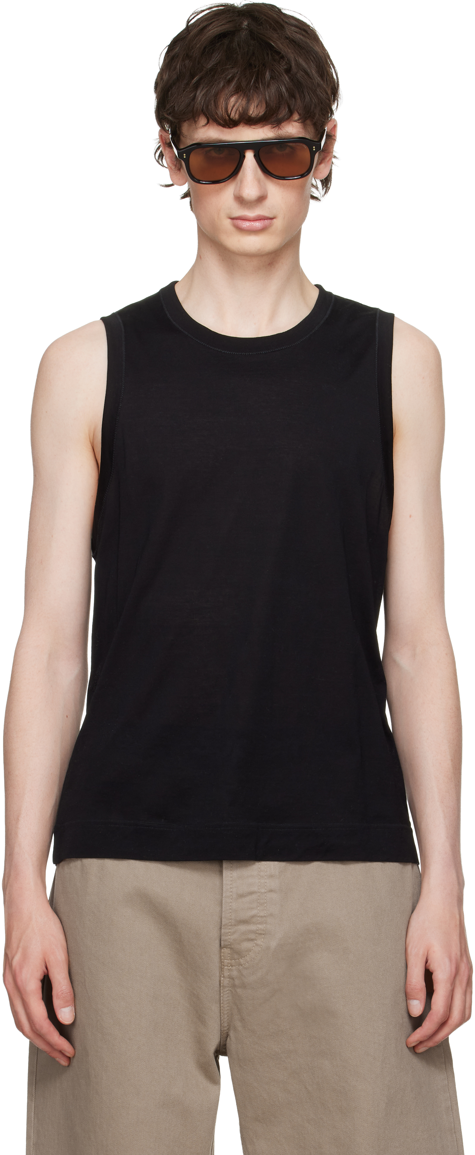 Black 'Ami de Coeur' Classic Fit Tank Top
