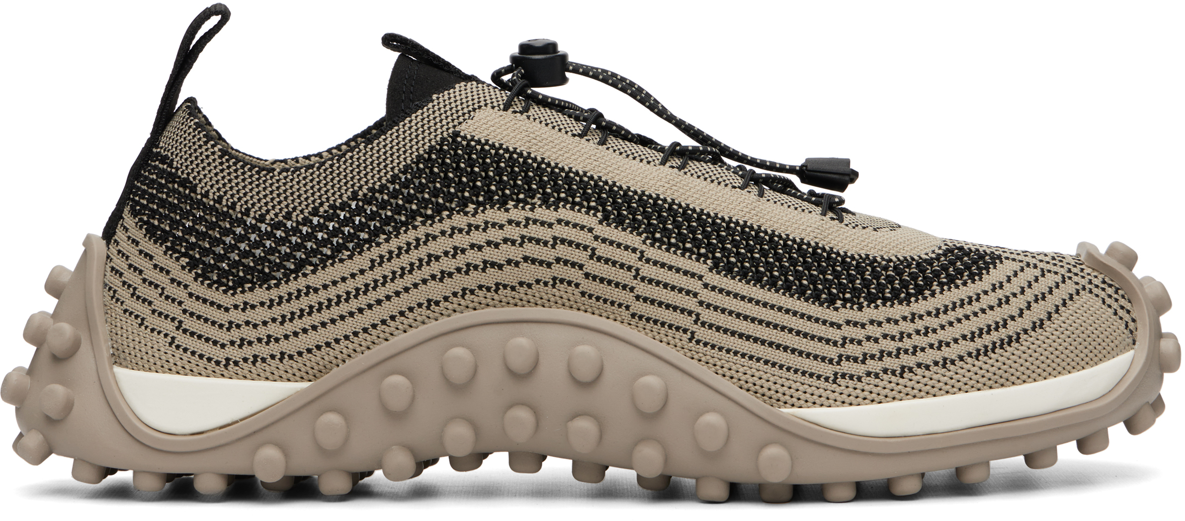 AMI Paris Beige Mirage Knit Sneakers