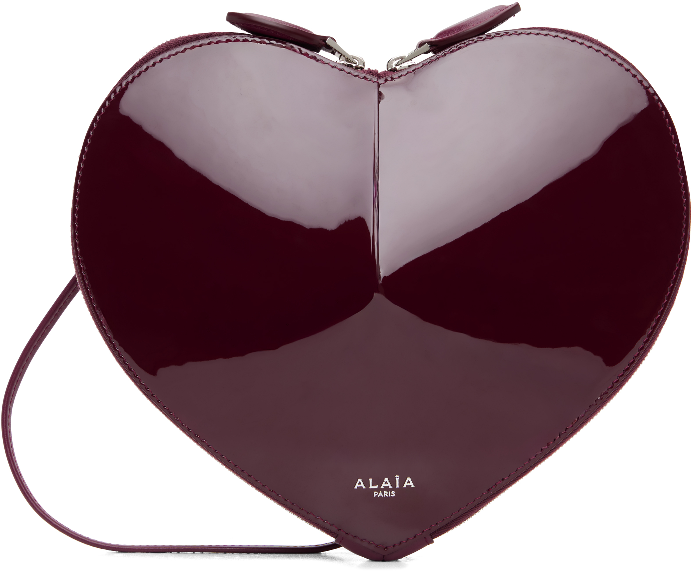 ALAÏA Burgundy 'Le Coeur' Bag