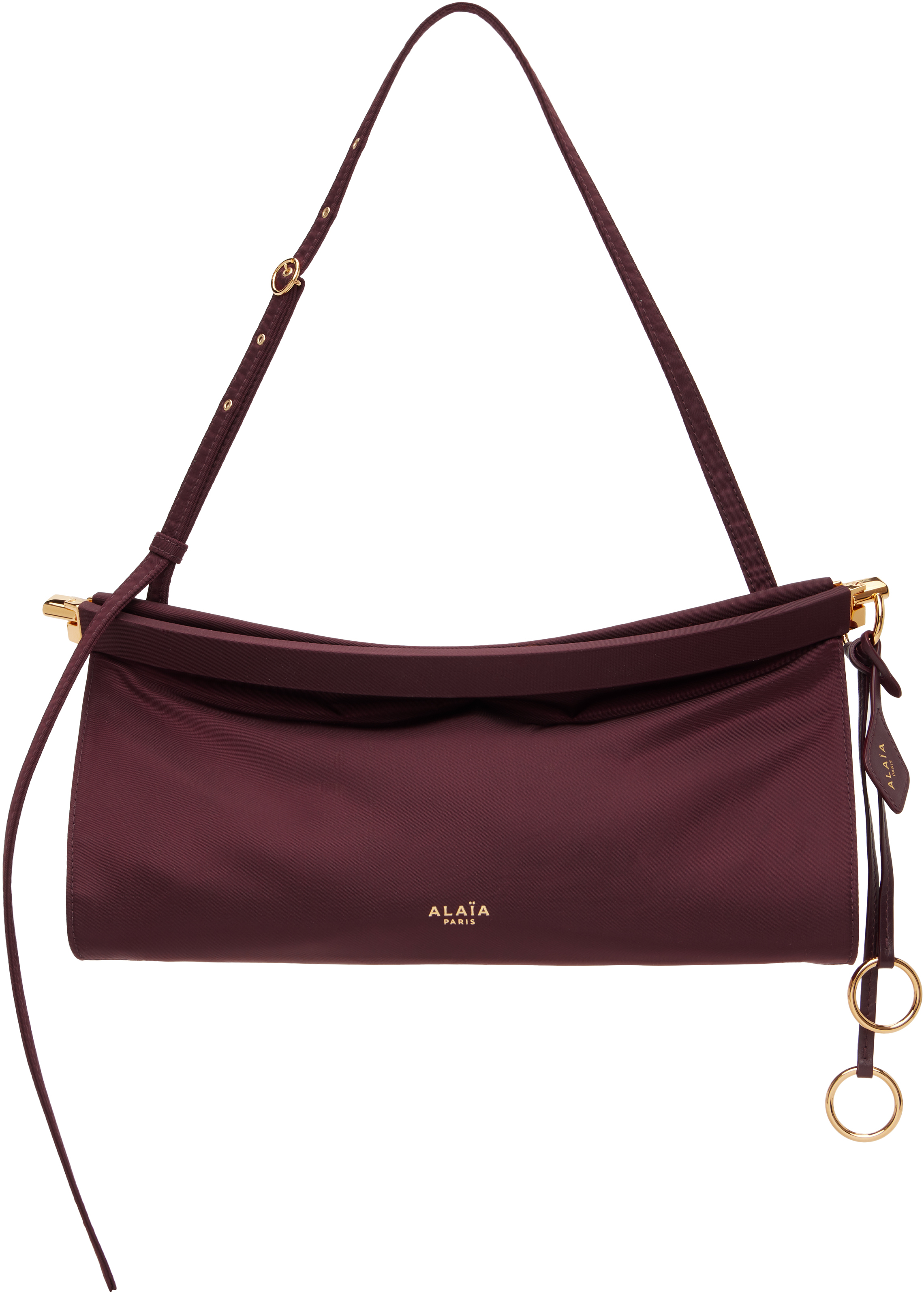 ALAÏA Burgundy 'Le Click' East West Medium Bag