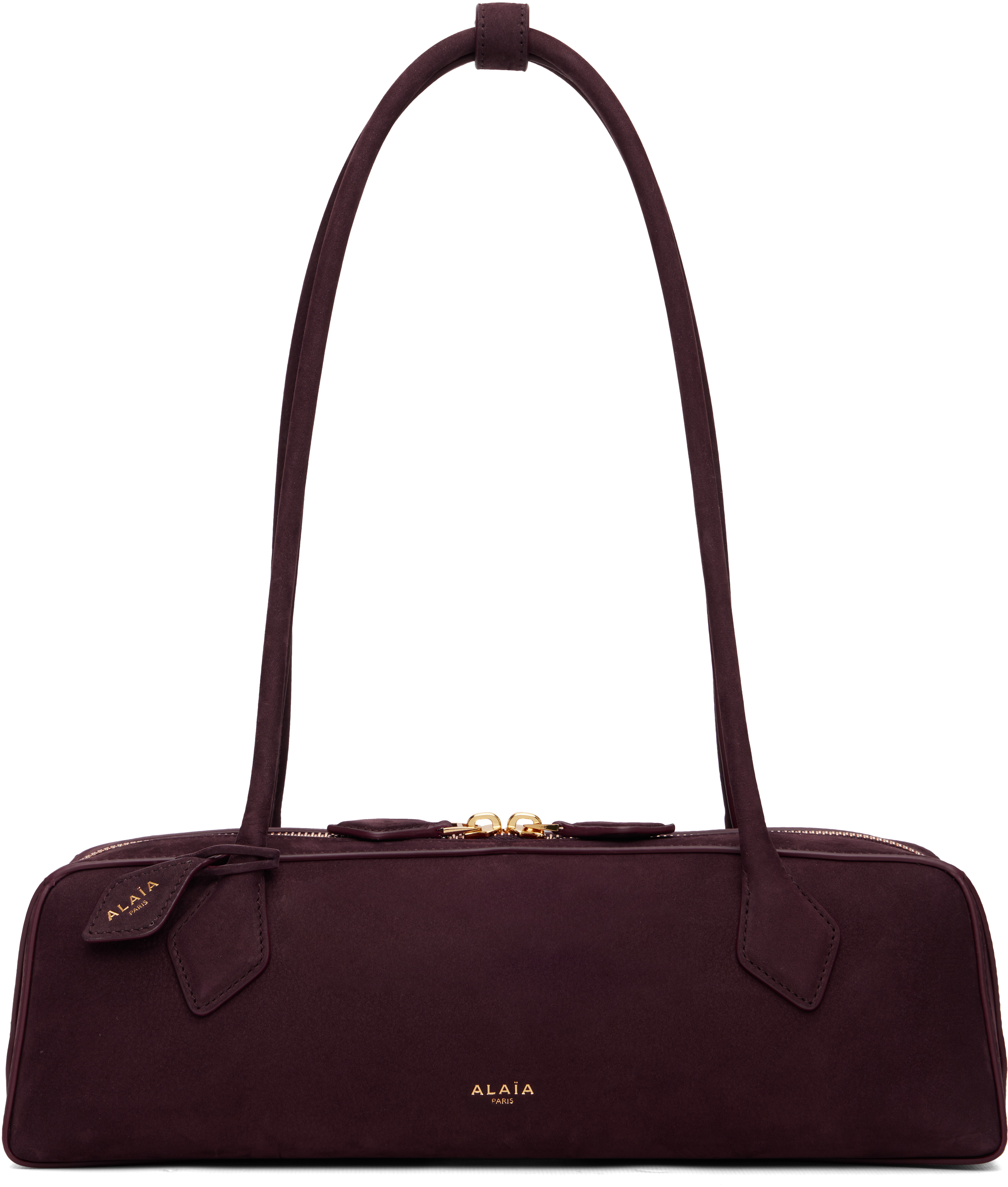 ALAÏA Burgundy 'Le Teckel' Medium Bag