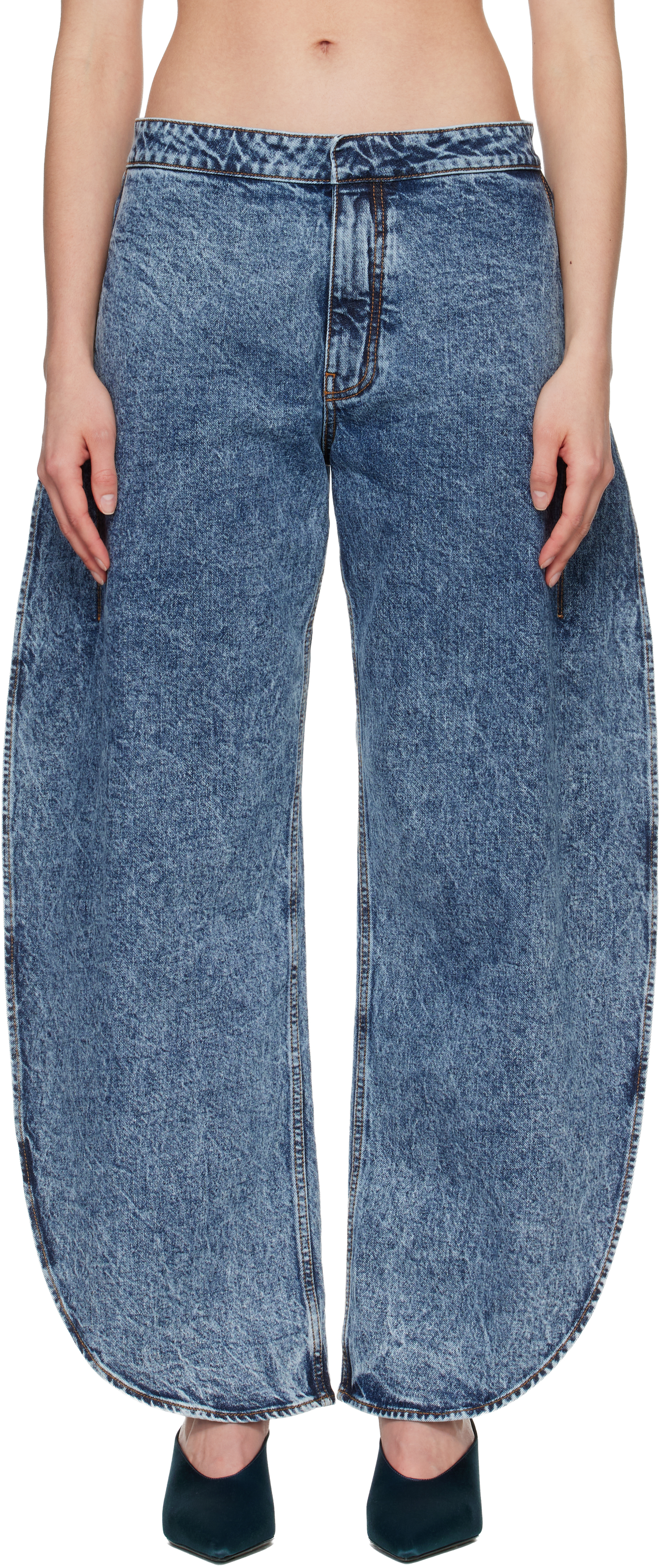 ALAÏA Blue Petal Jeans
