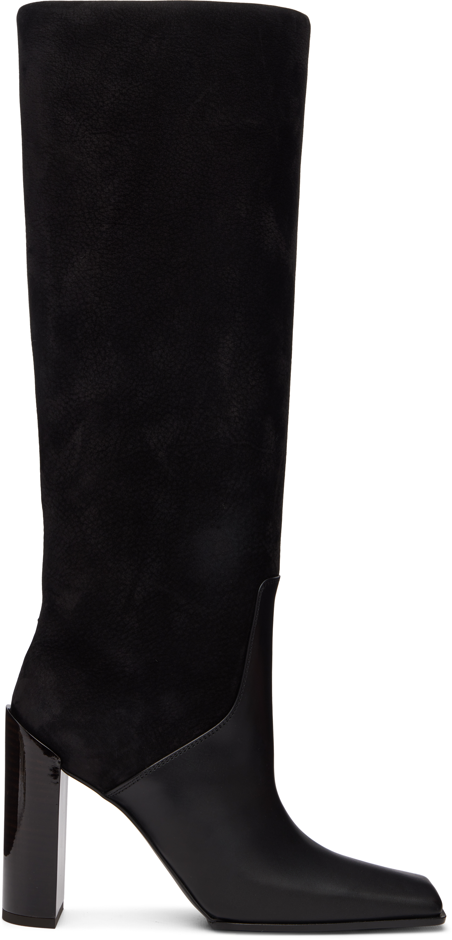 ALAÏA Black Square Knee Boots