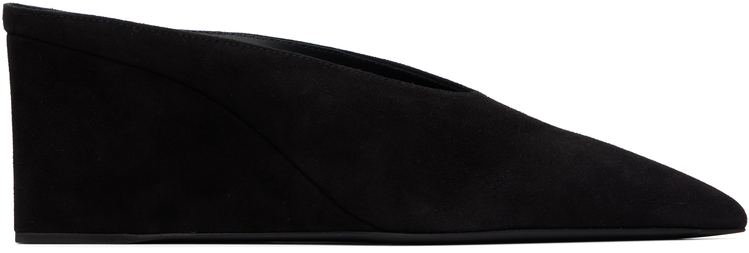 ALAÏA Black Cube Wedge Mule Heels