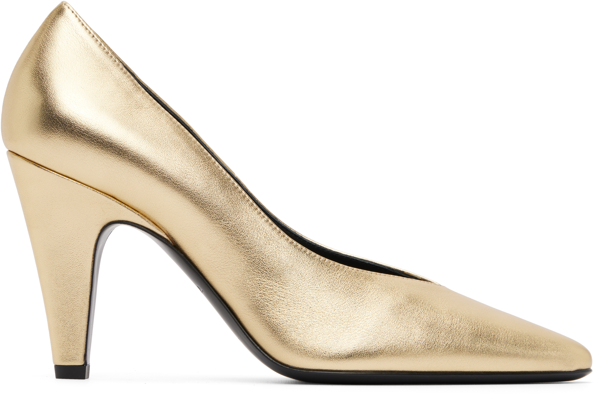 ALAÏA Gold Cone Heels