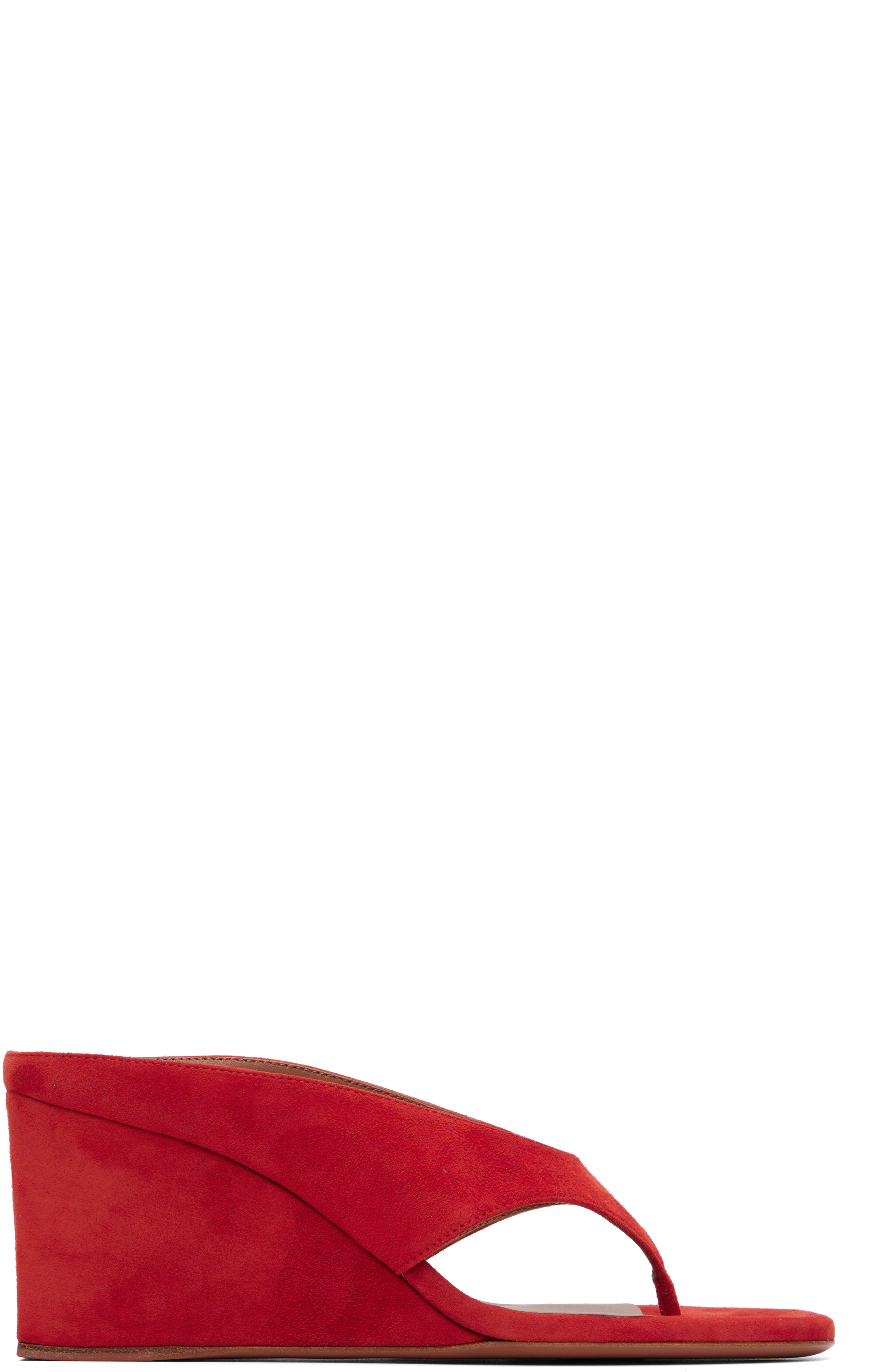 ALAÏA Orange Cube Thong Mule Sandals