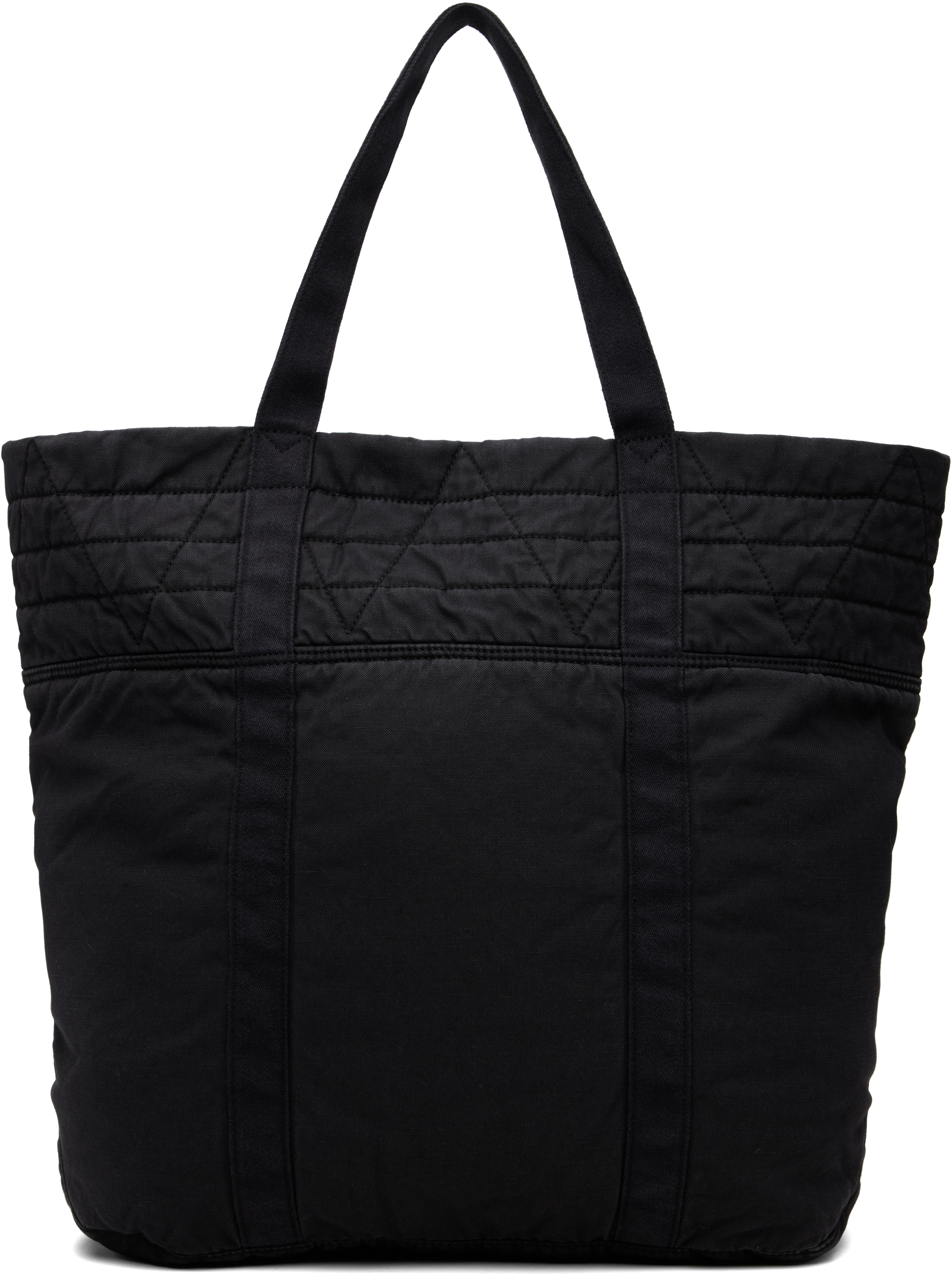 visvim トートバッグ ブラック　黒　 r Tote L visvim: ブラック ラージ N.A.P. トートバッグ | SSENSE 日本