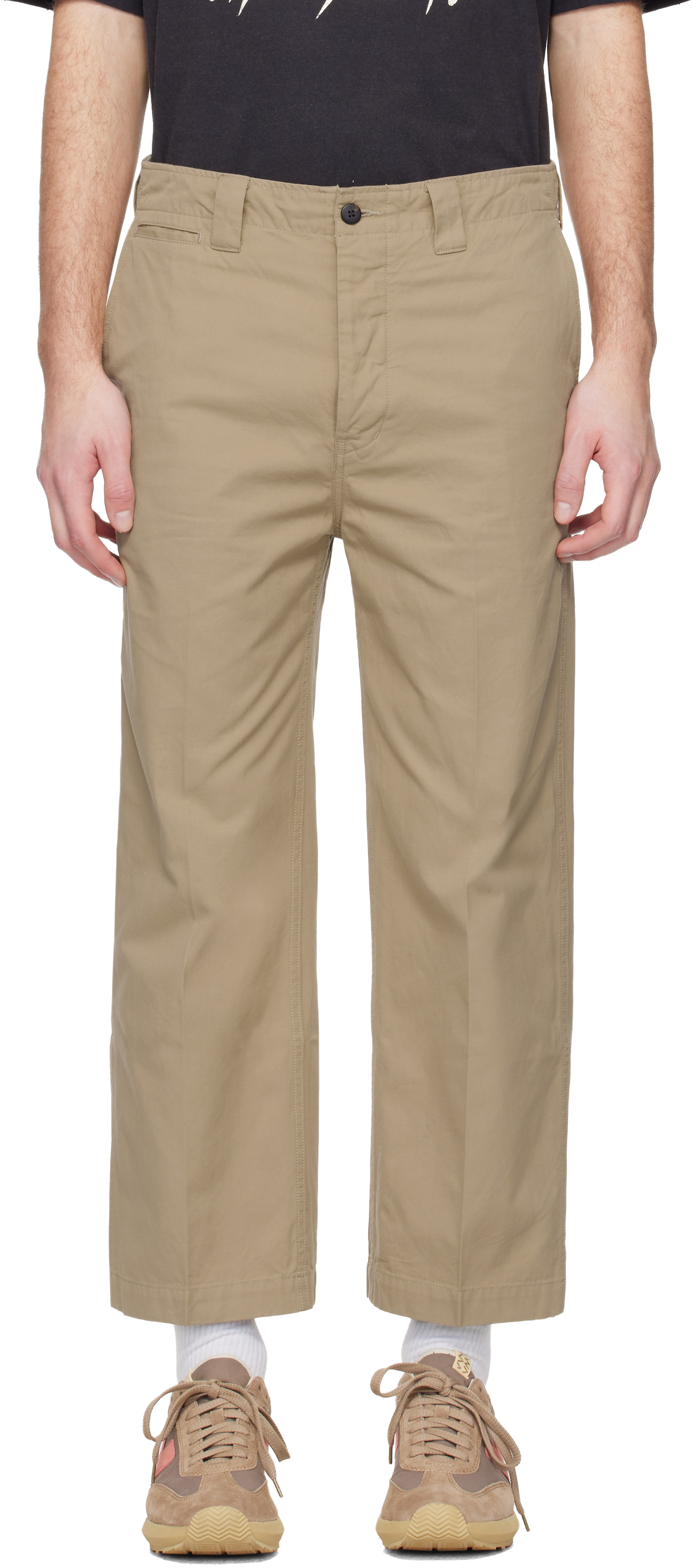 Visvim Beige Leaguers Chino Trousers In Brown