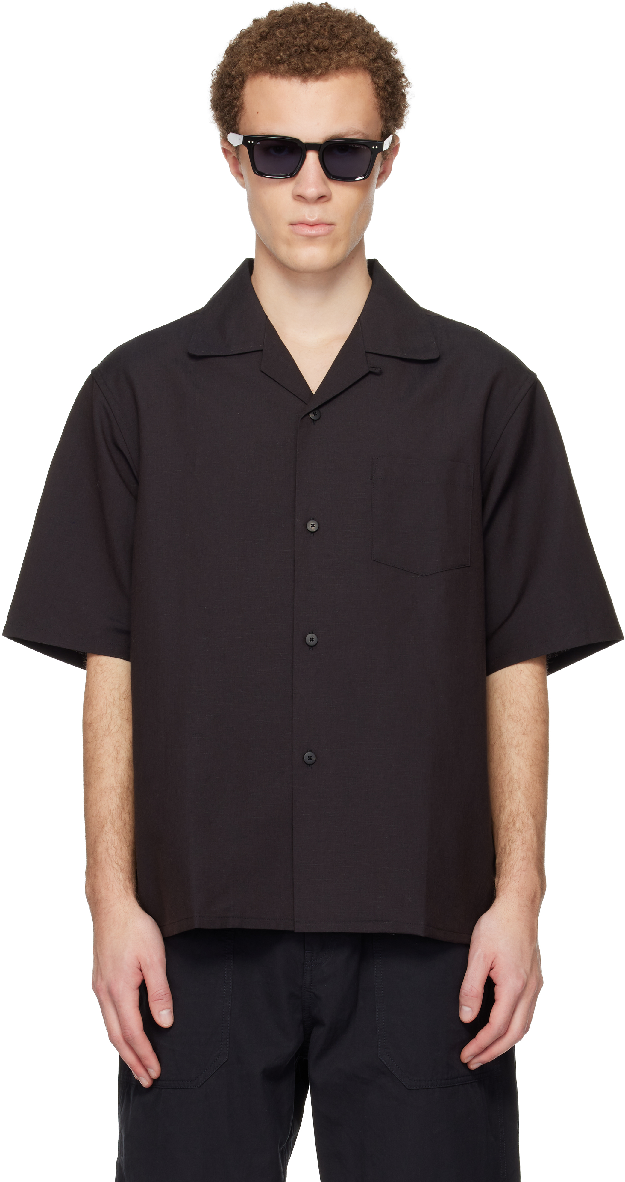 visvim: Black Keesey SP S/S Shirt | SSENSE