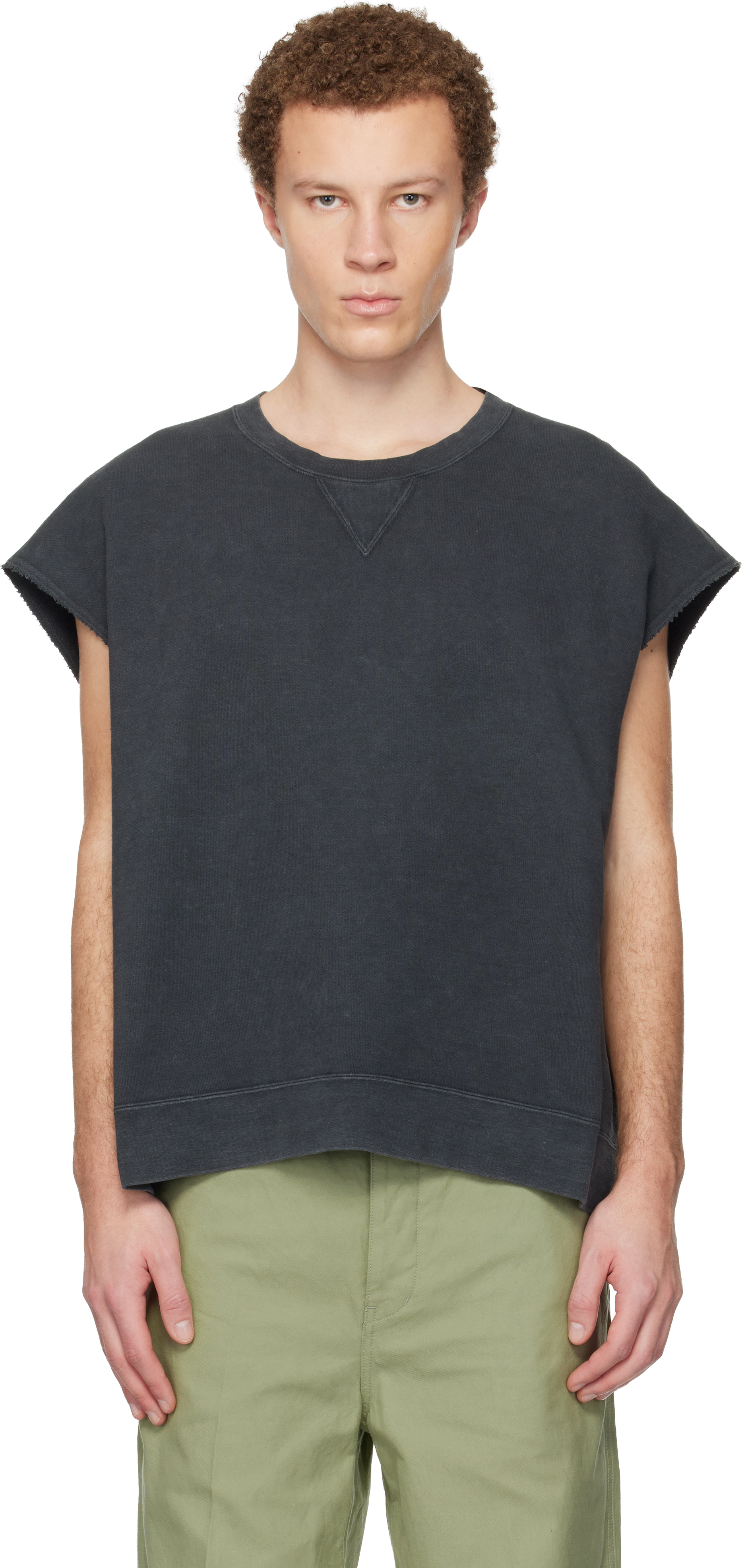 visvim: Black Mondo S/L DMGD Sweatshirt | SSENSE