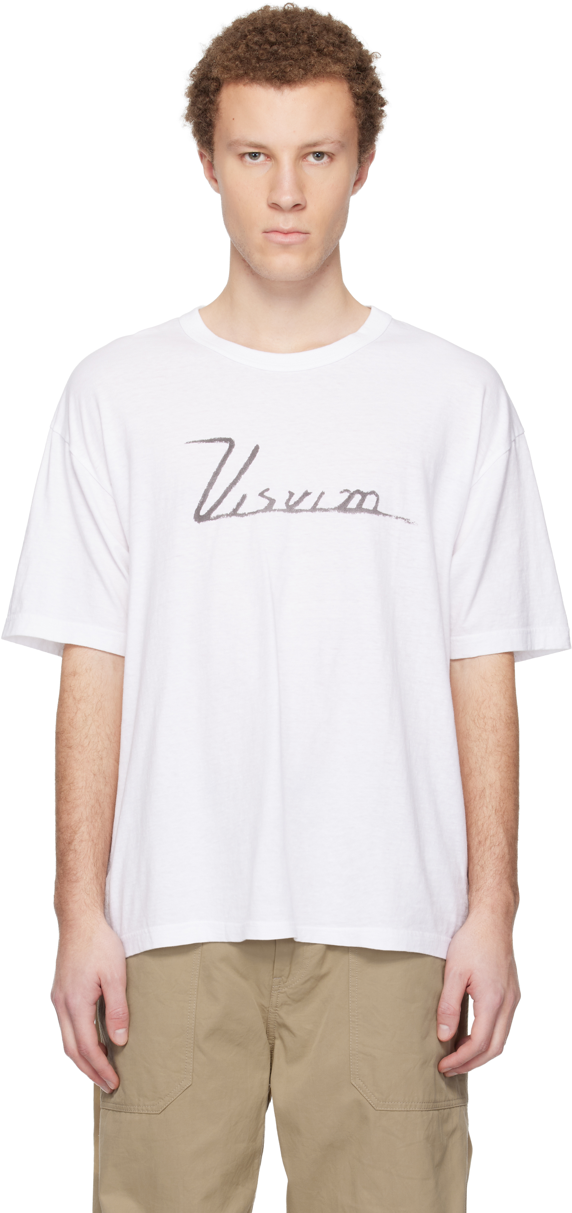 visvim: White Jumbo S/S 'Visvim' T-shirt | SSENSE