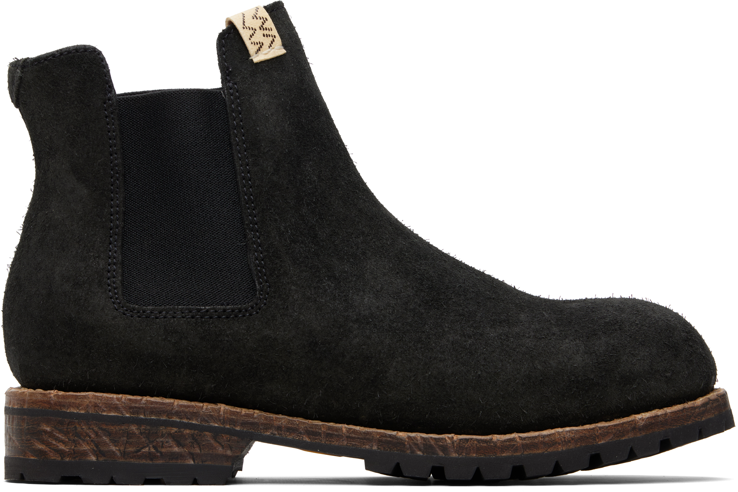 visvim: ブラック Gornergrat Mid-Folk チェルシーブーツ | SSENSE 日本