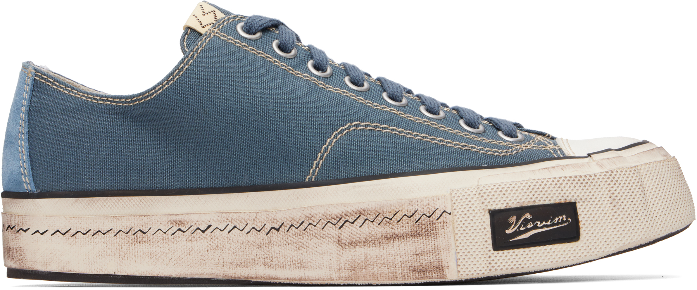 visvim: Blue Skagway Lo G.Patten Sneakers | SSENSE