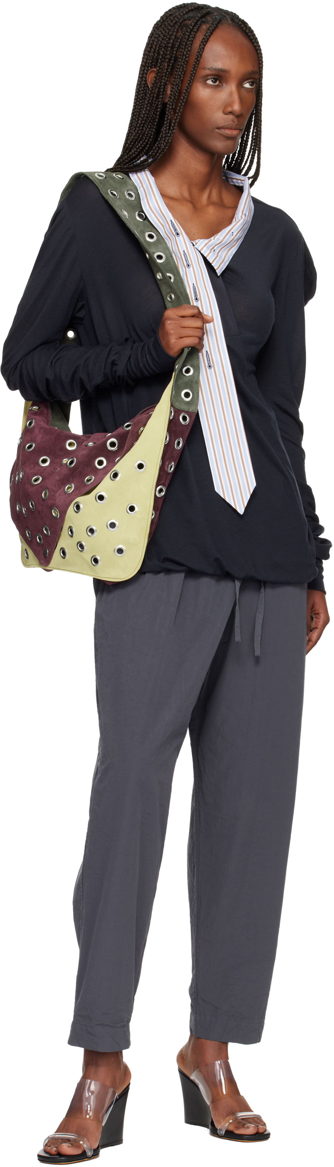 Sc103 Multicolor Record Bag In Brown