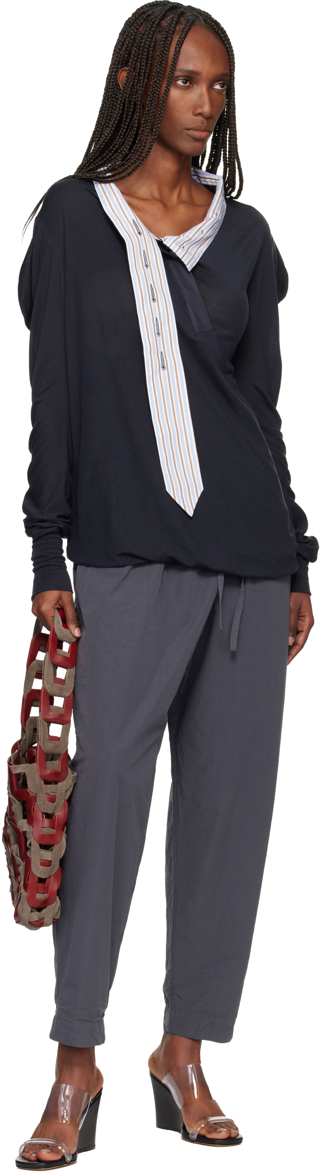 Sc103 Red & Brown Links Bag In Brown