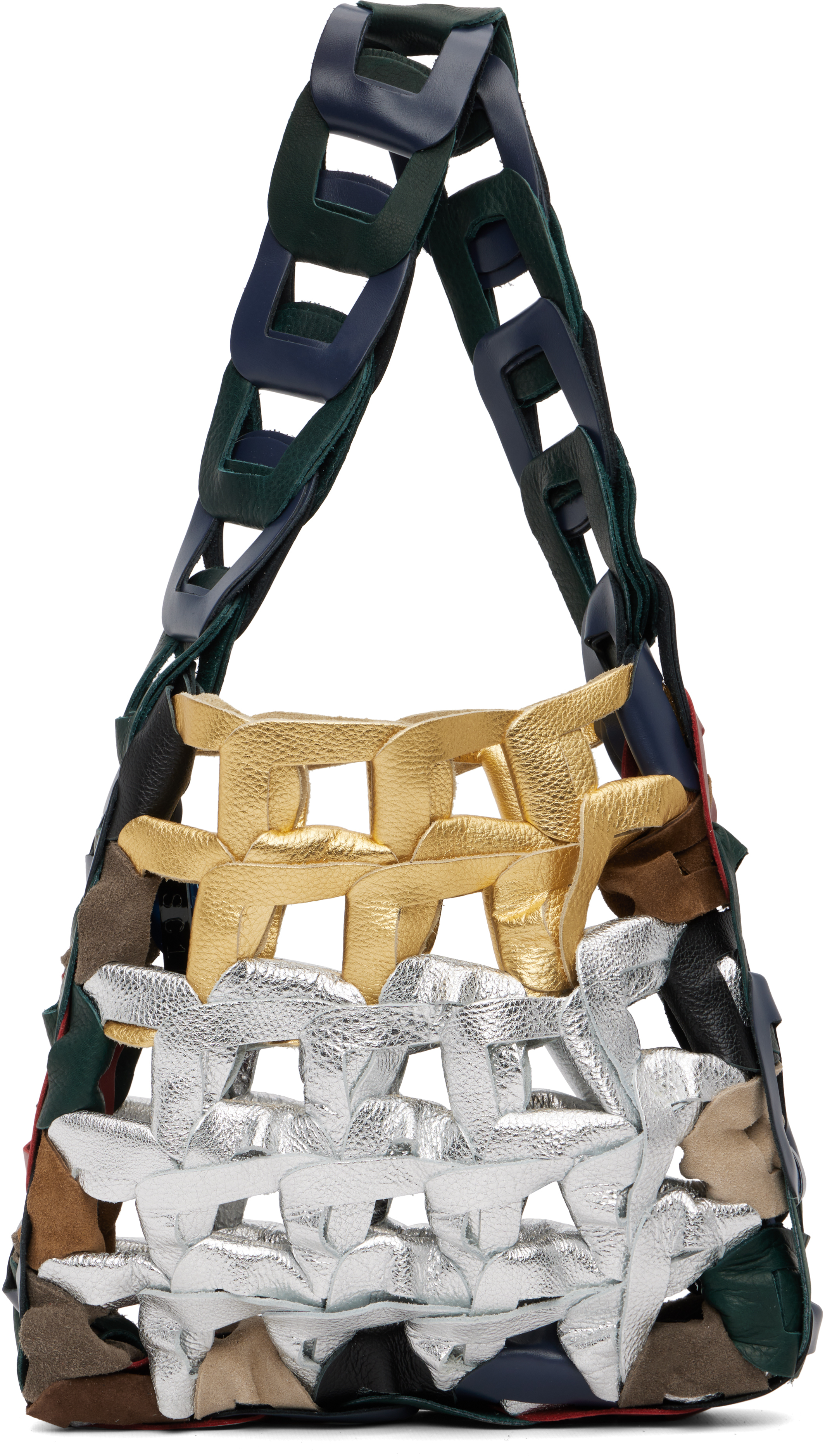 Sc103 Multicolor Links Bag In Gold