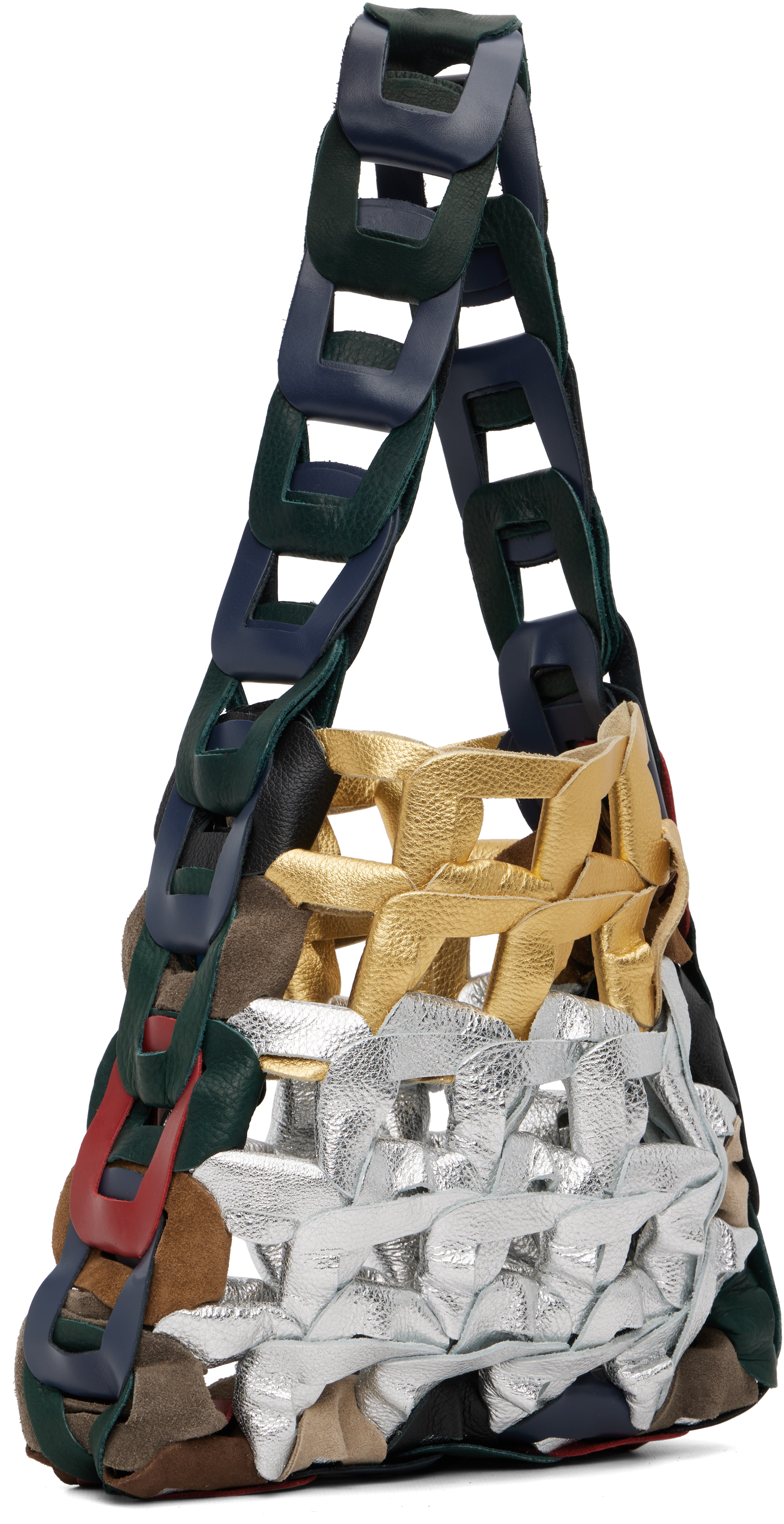 Sc103 Multicolor Links Bag In Gold