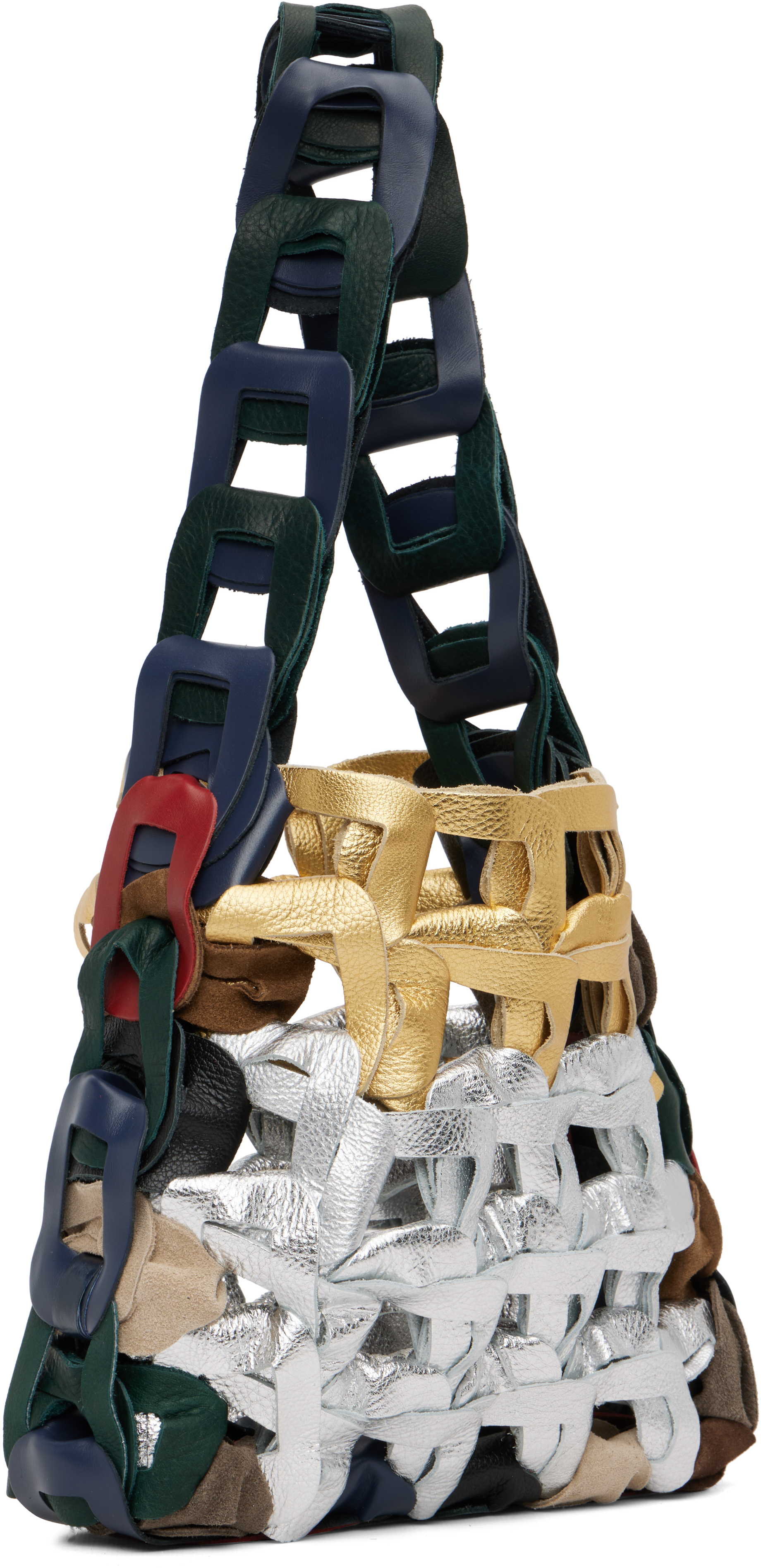 Sc103 Multicolor Links Bag In Gold