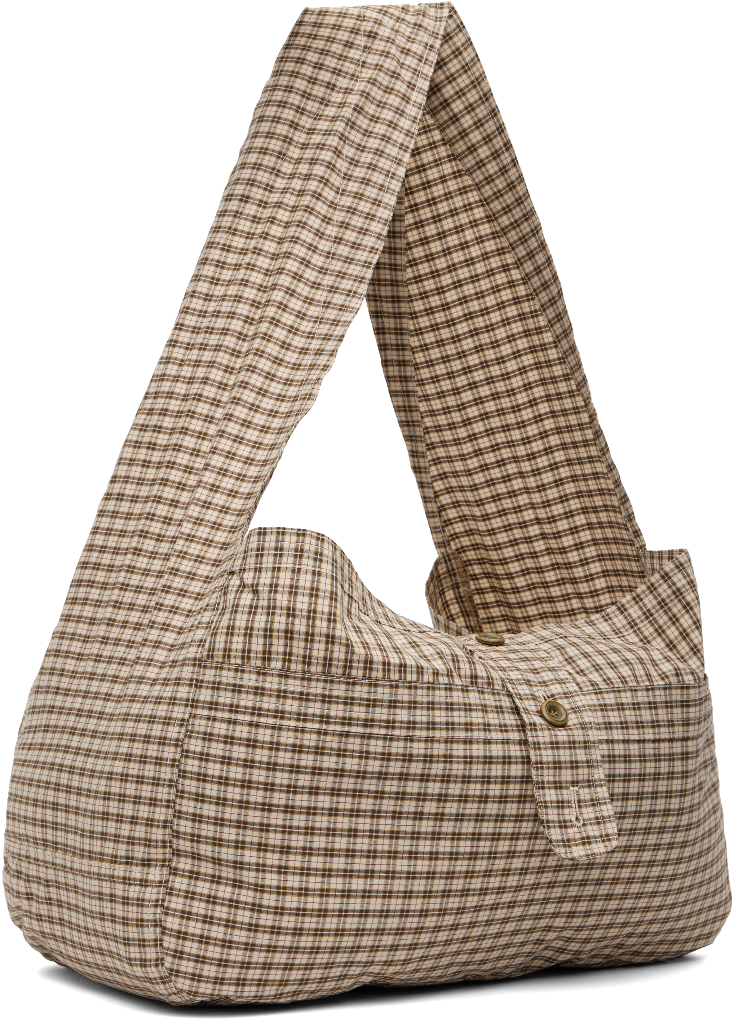 Sc103 Ssense Exclusive Brown & Beige Cocoon Tab Bag In Brown