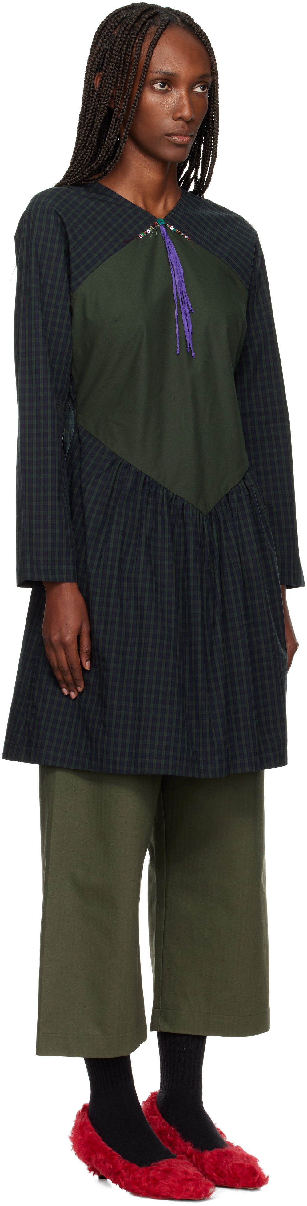 Sc103 Green Scene Minidress In Purple