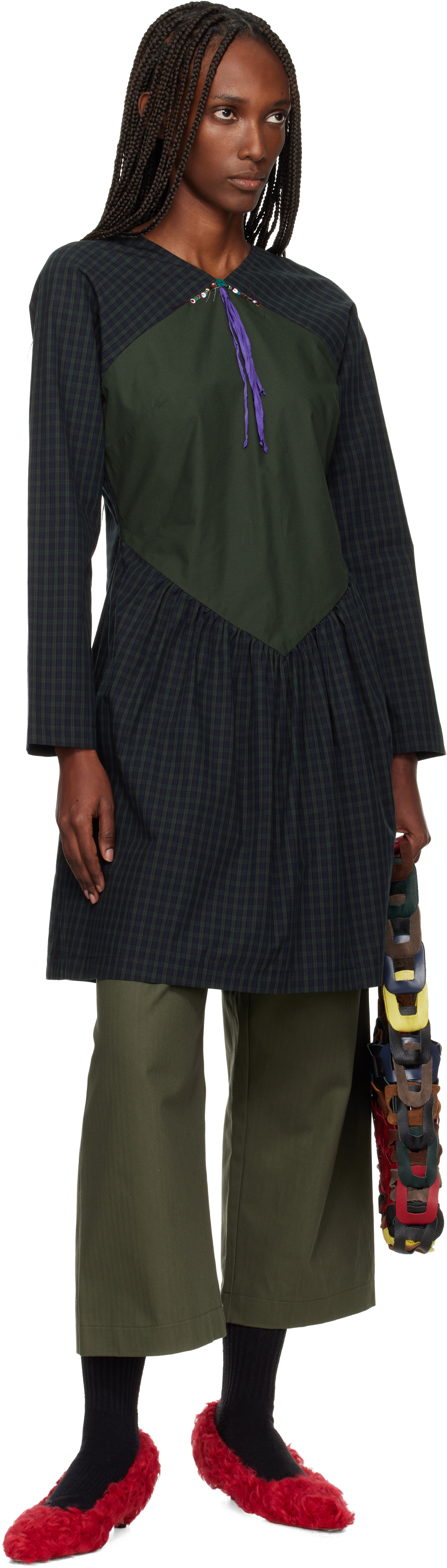 Sc103 Green Scene Minidress In Purple