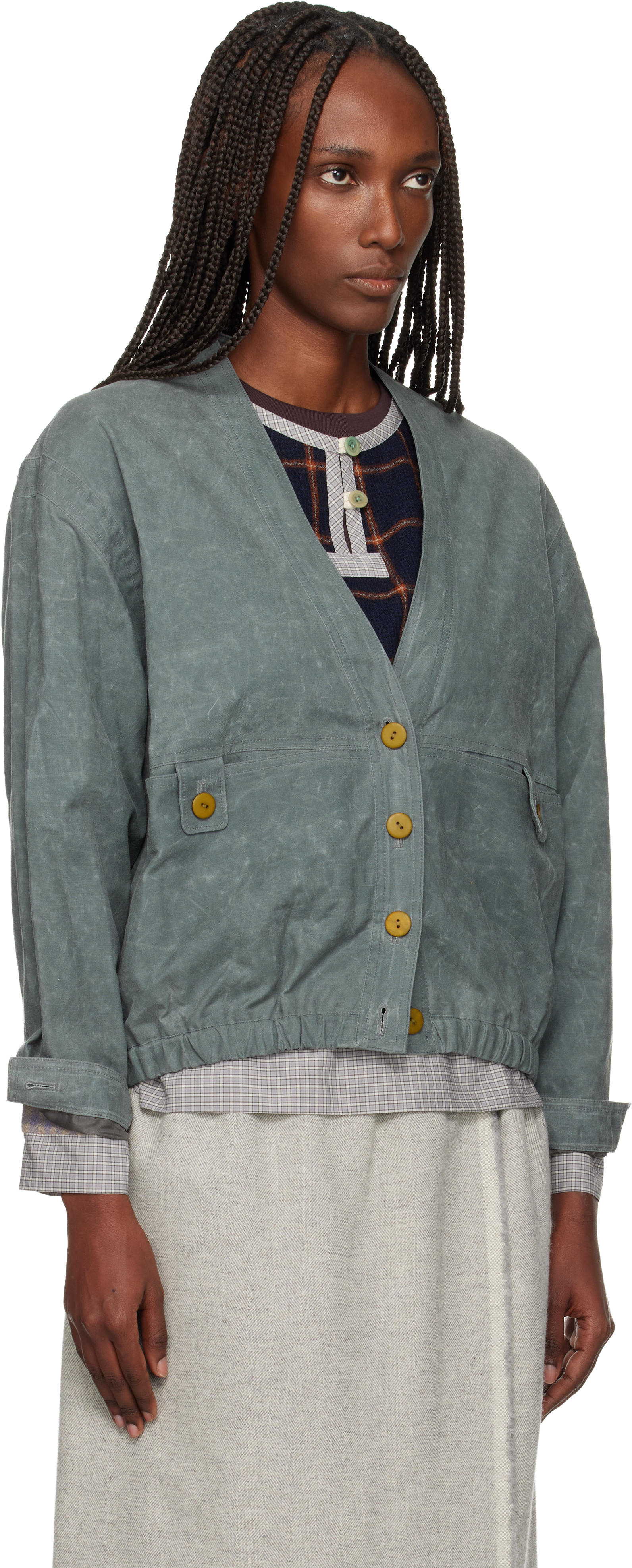 Sc103 Gray Forum Jacket In White