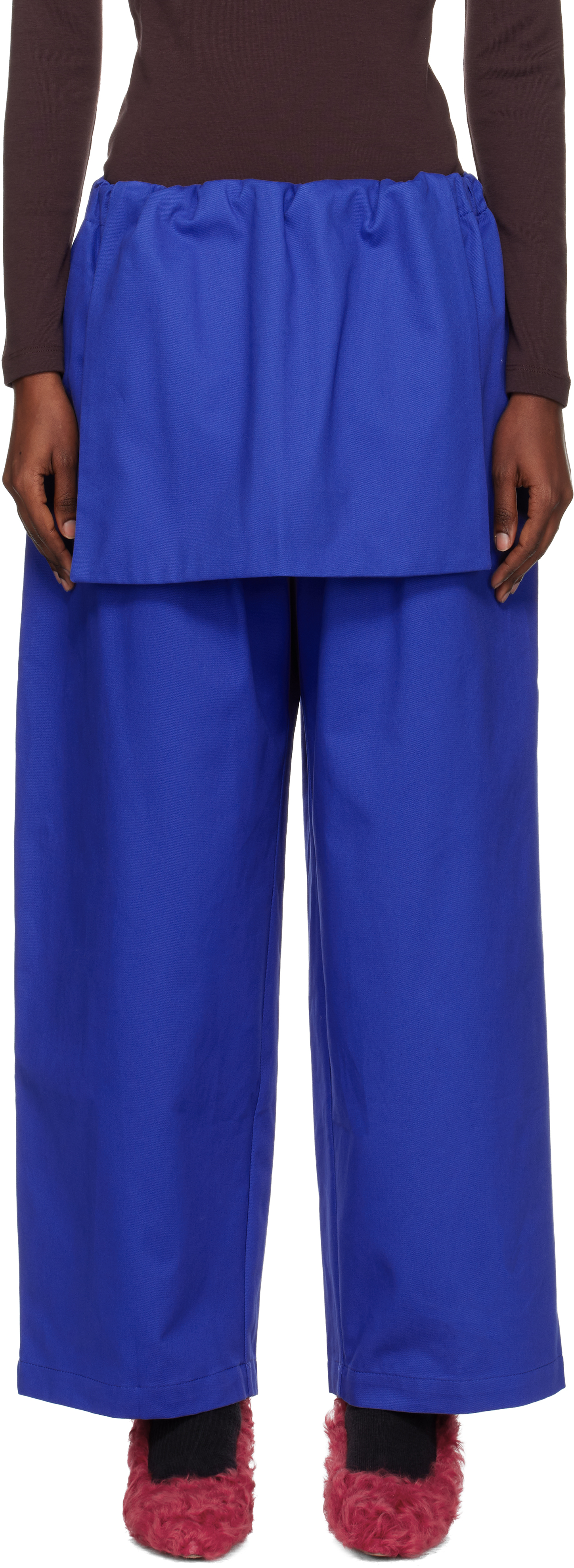 Sc103 Blue Tile Trousers In Blue