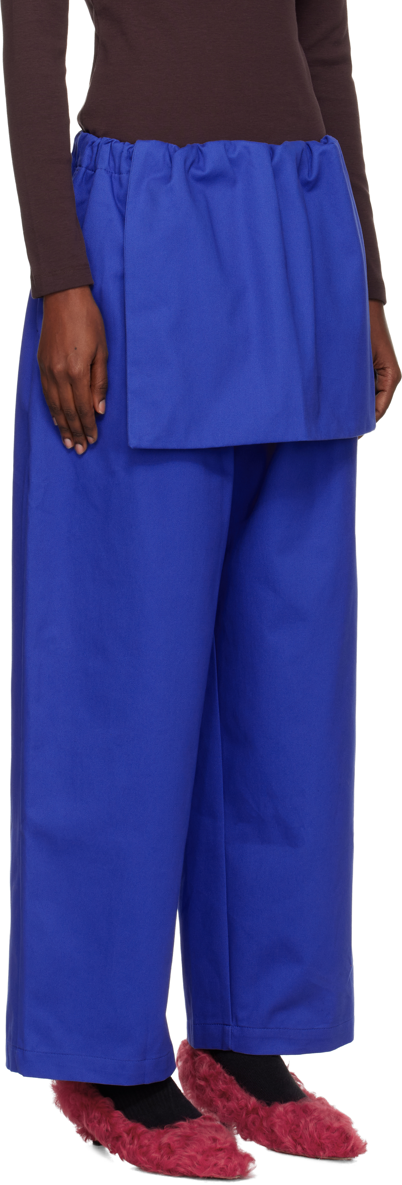 Sc103 Blue Tile Trousers In Blue