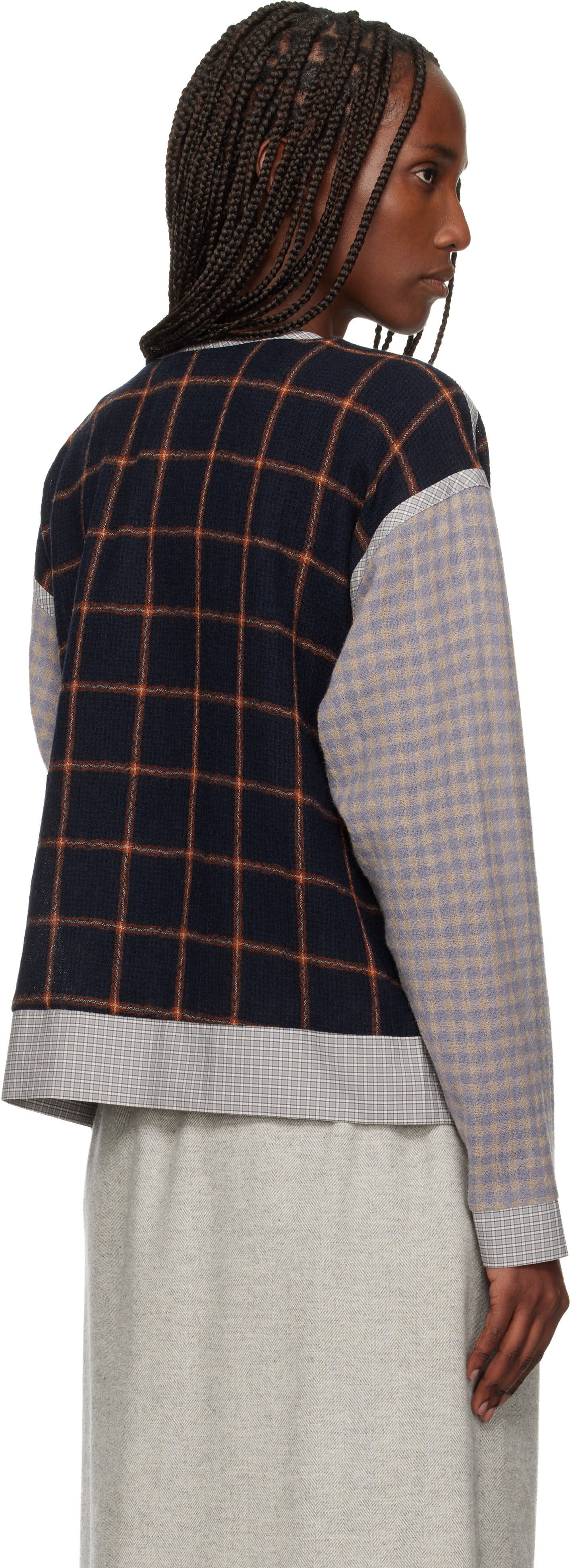 Sc103 Navy Pitch Sweater In Multi