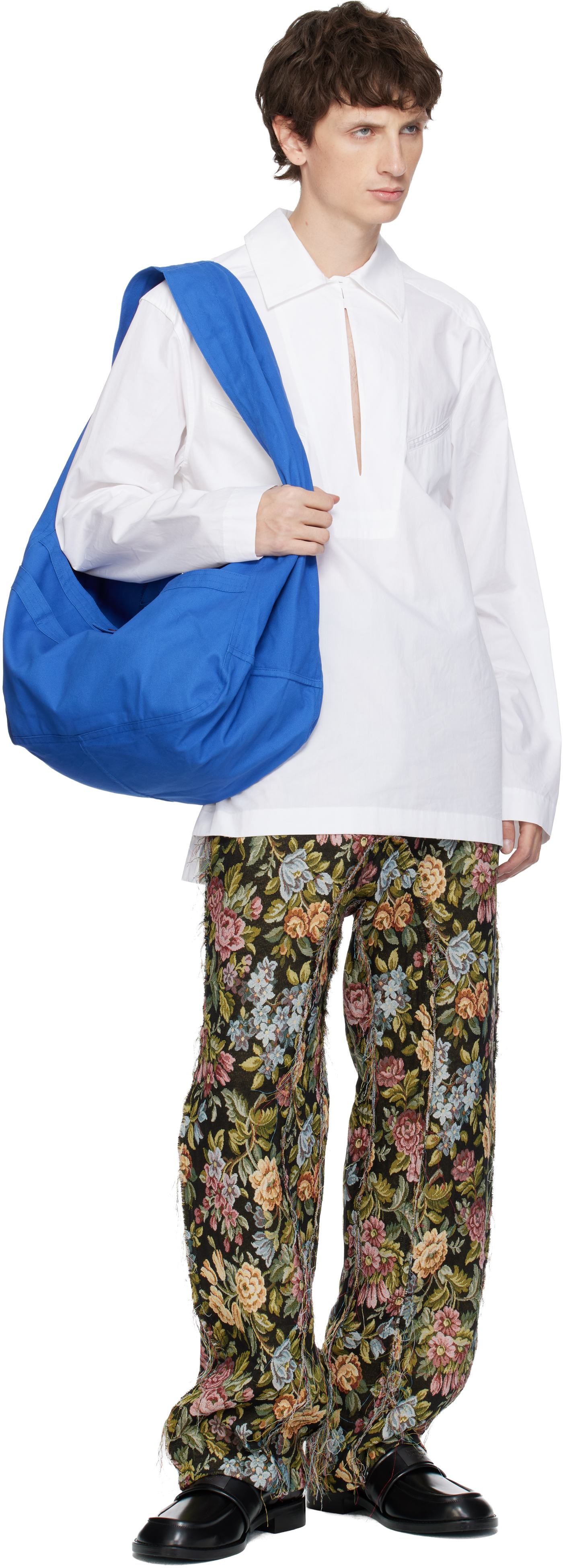 Sc103 Blue Cocoon Bag In Blue