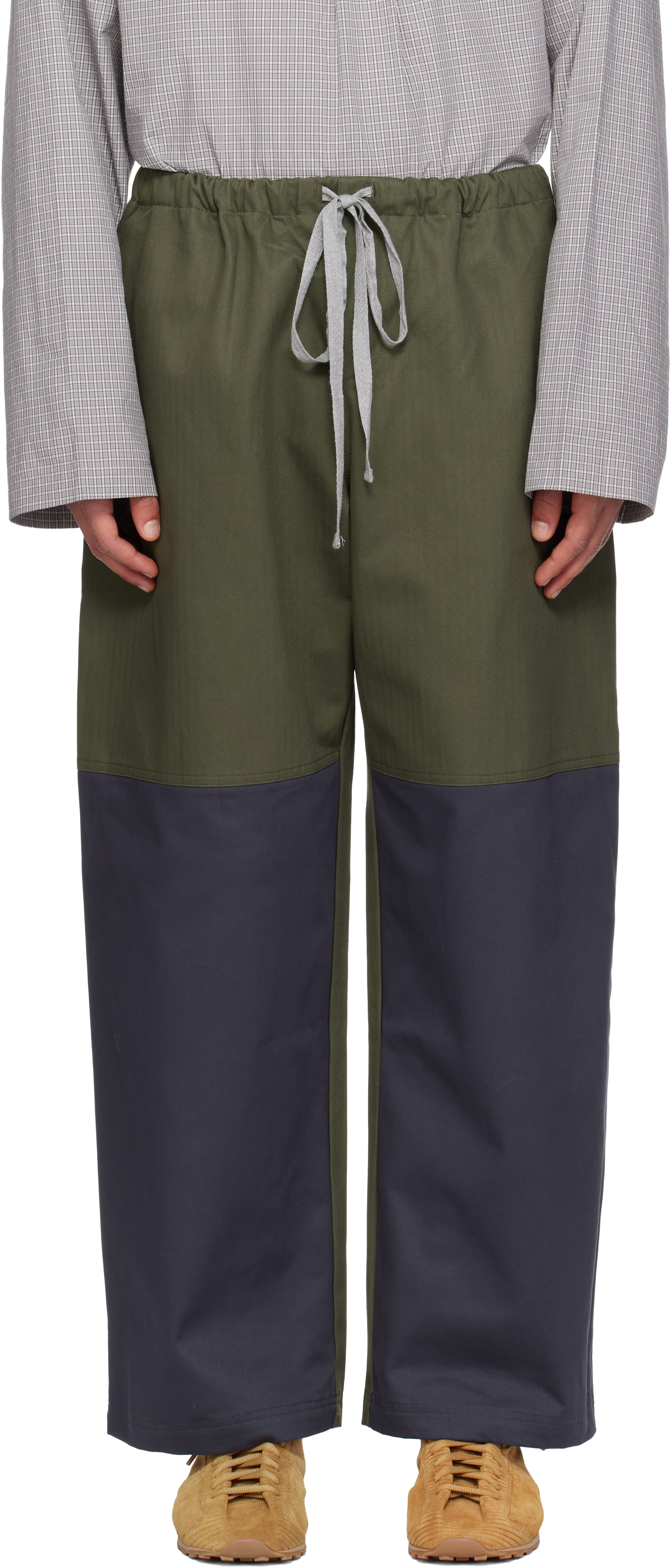 Sc103 Khaki & Navy Dispatch Trousers In Multi