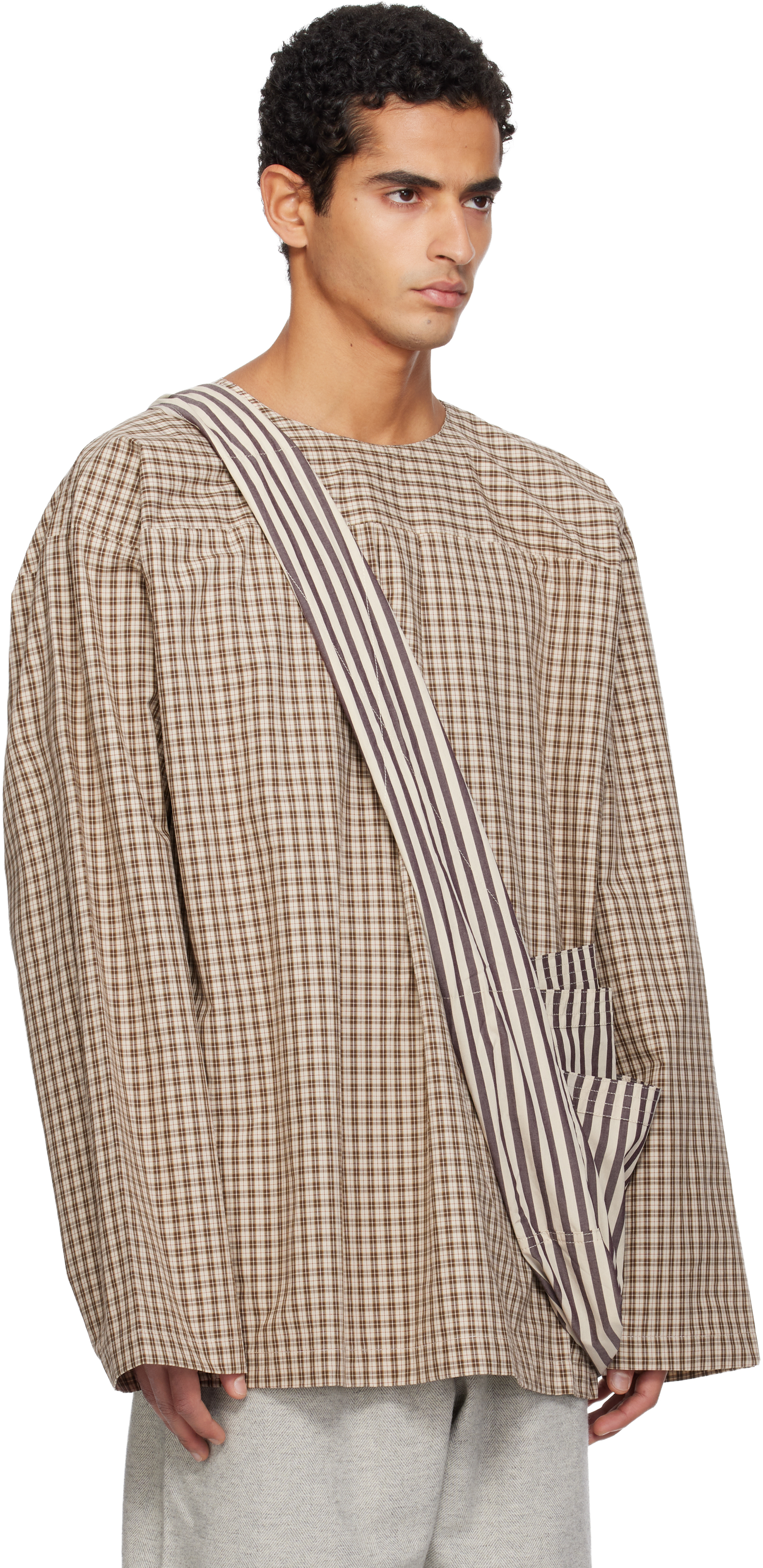 Sc103 Beige Radar Shirt In White