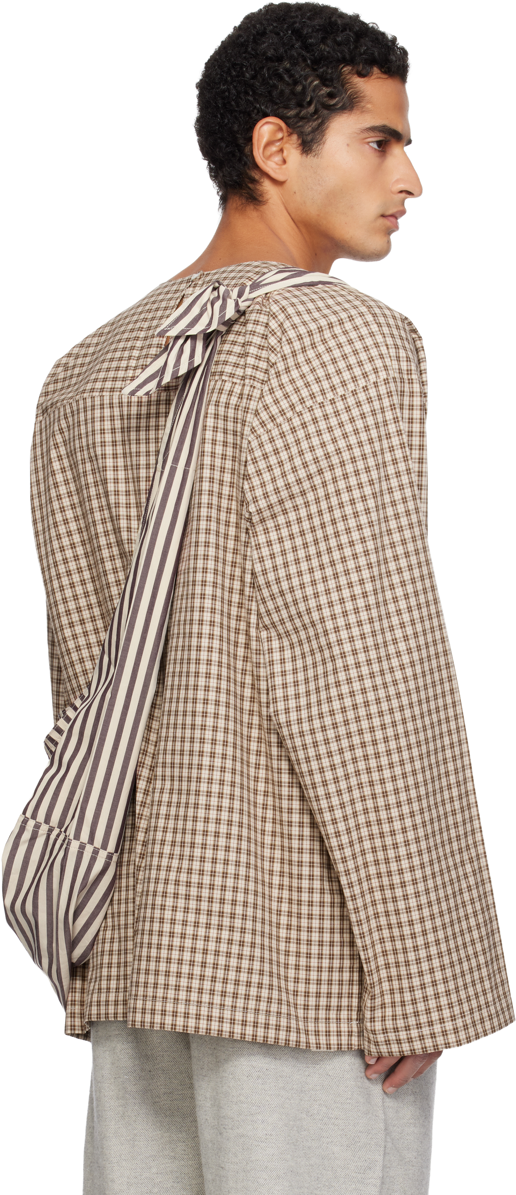 Sc103 Beige Radar Shirt In White