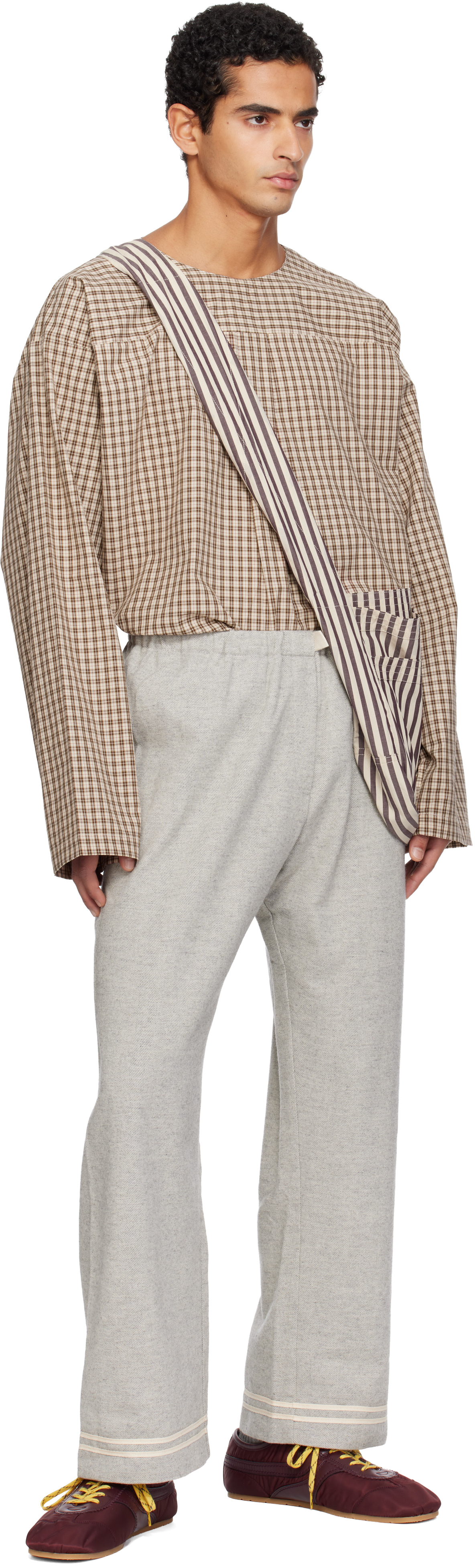 Sc103 Beige Radar Shirt In White