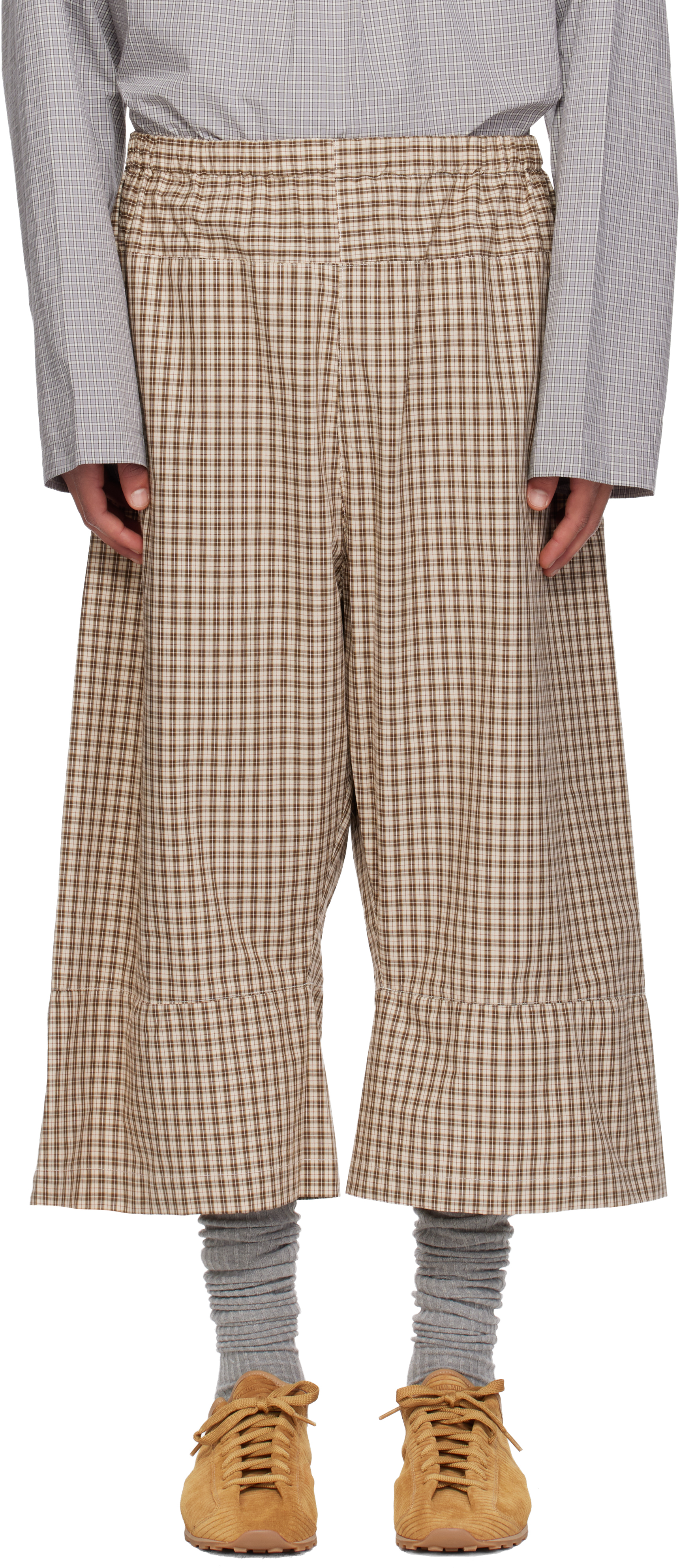 Sc103 Ssense Exclusive Beige Knoll Shorts In Brown