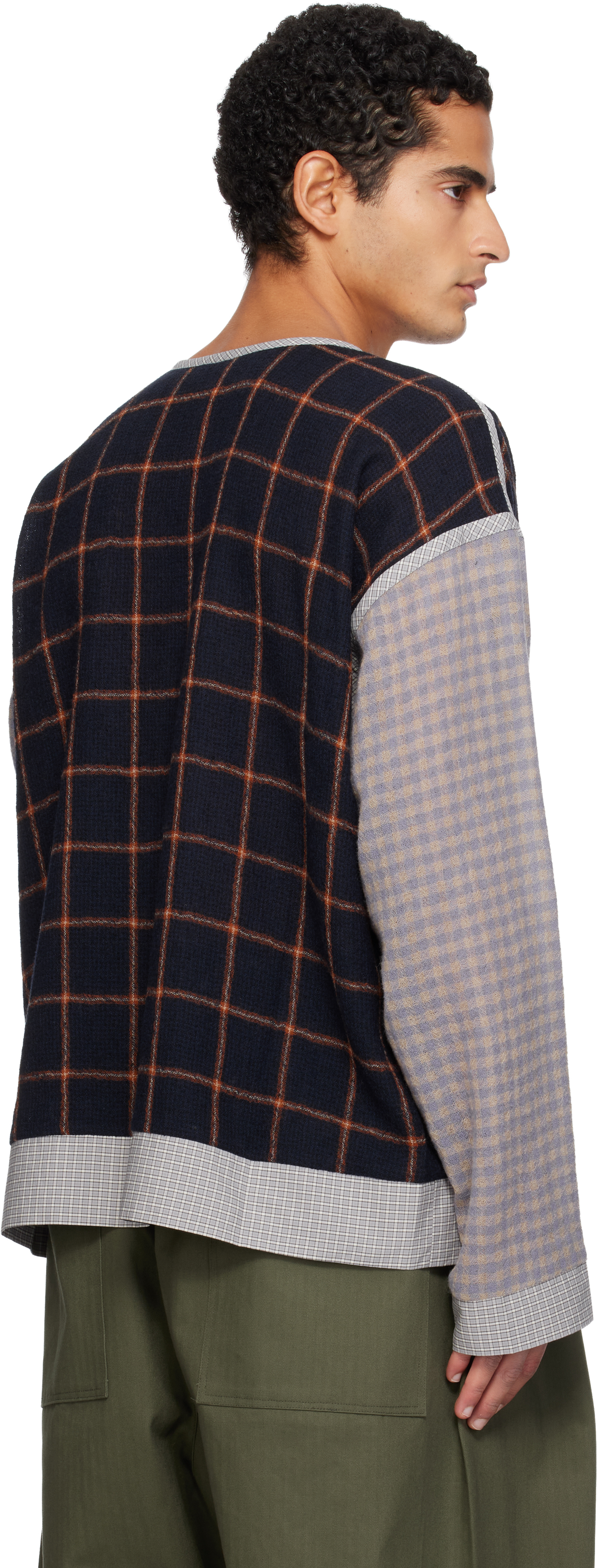 Sc103 Navy & Purple Pitch Henley In Multi