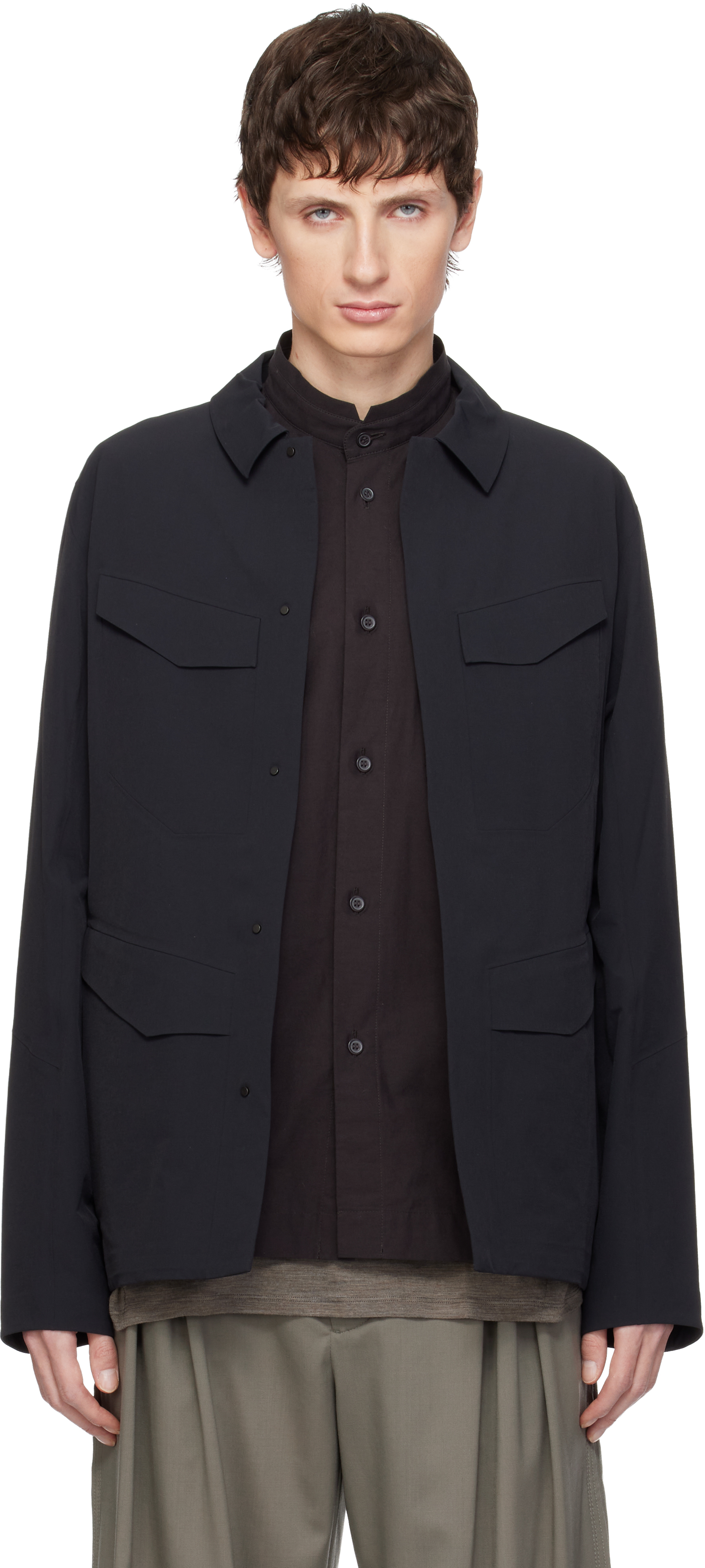 ☆新品☆VEILANCE FIELD SOFTSHELL JACKET M Veilance: Black Field Softshell Jacket | SSENSE Canada