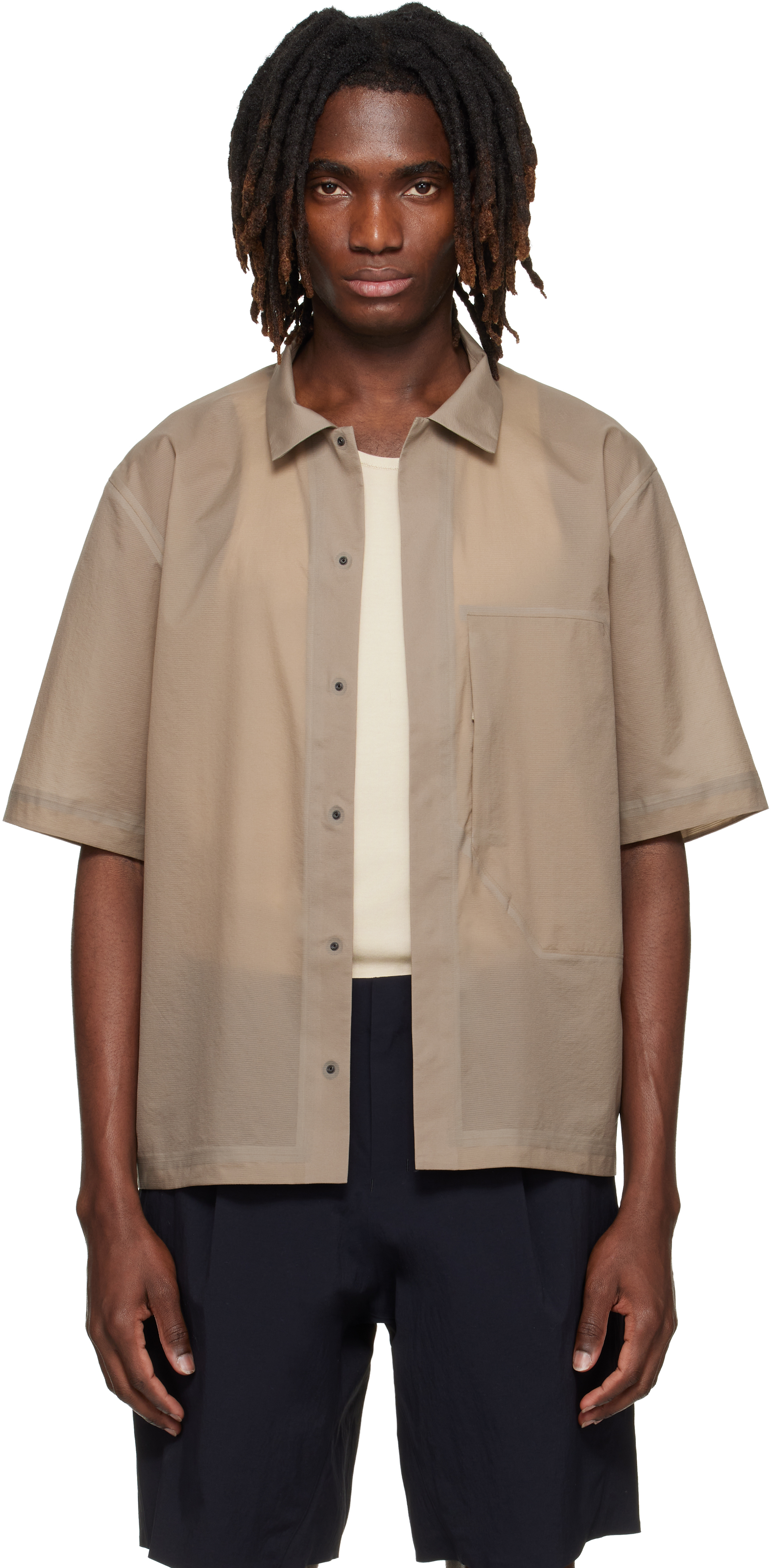 Veilance: Taupe Demlo S/S Shirt | SSENSE