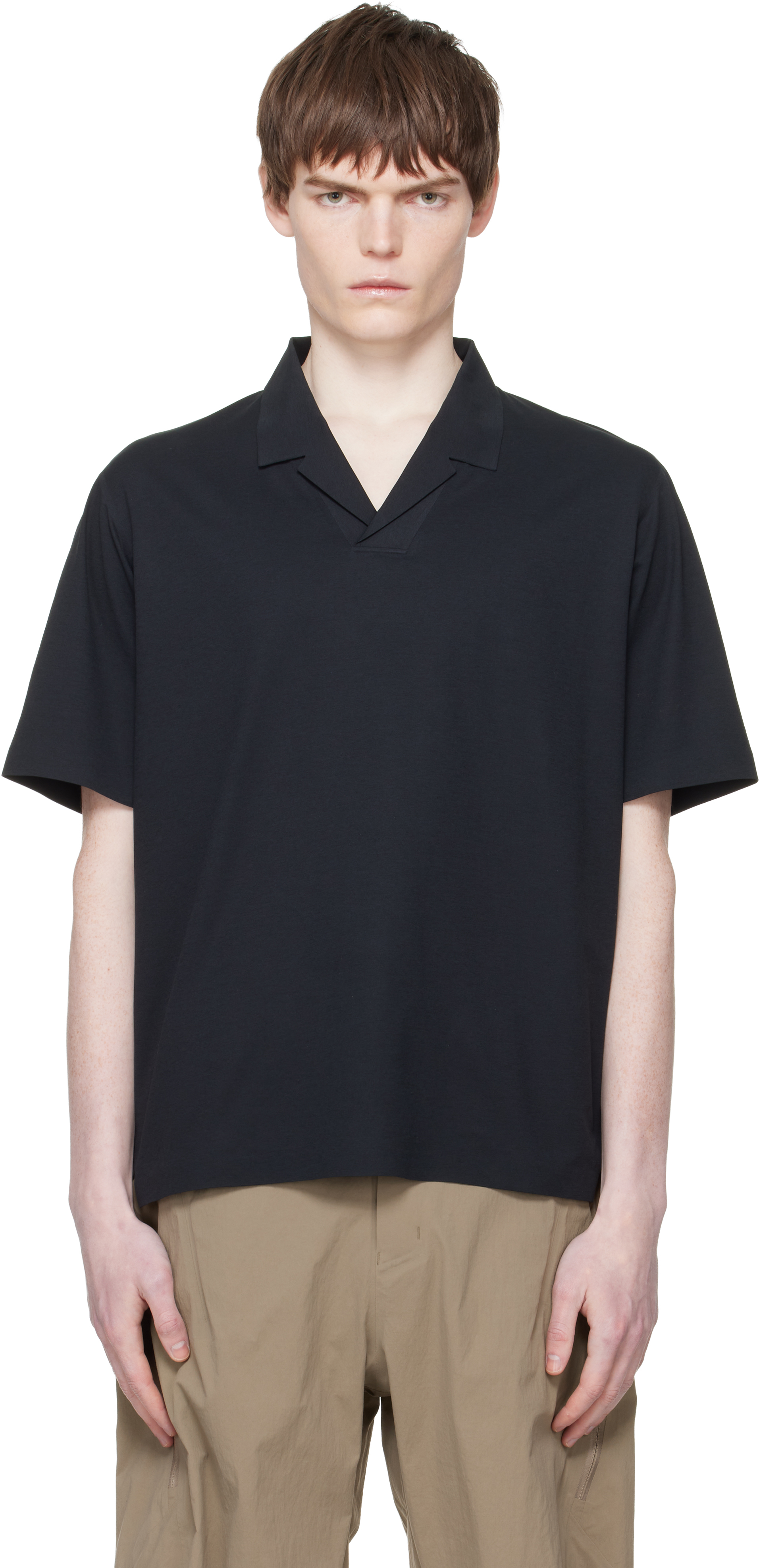 トップス ARCTERYX VEILANCE METRON SS POLO BLACK S Veilance: ブラック Metron SS ポロシャツ | SSENSE 日本