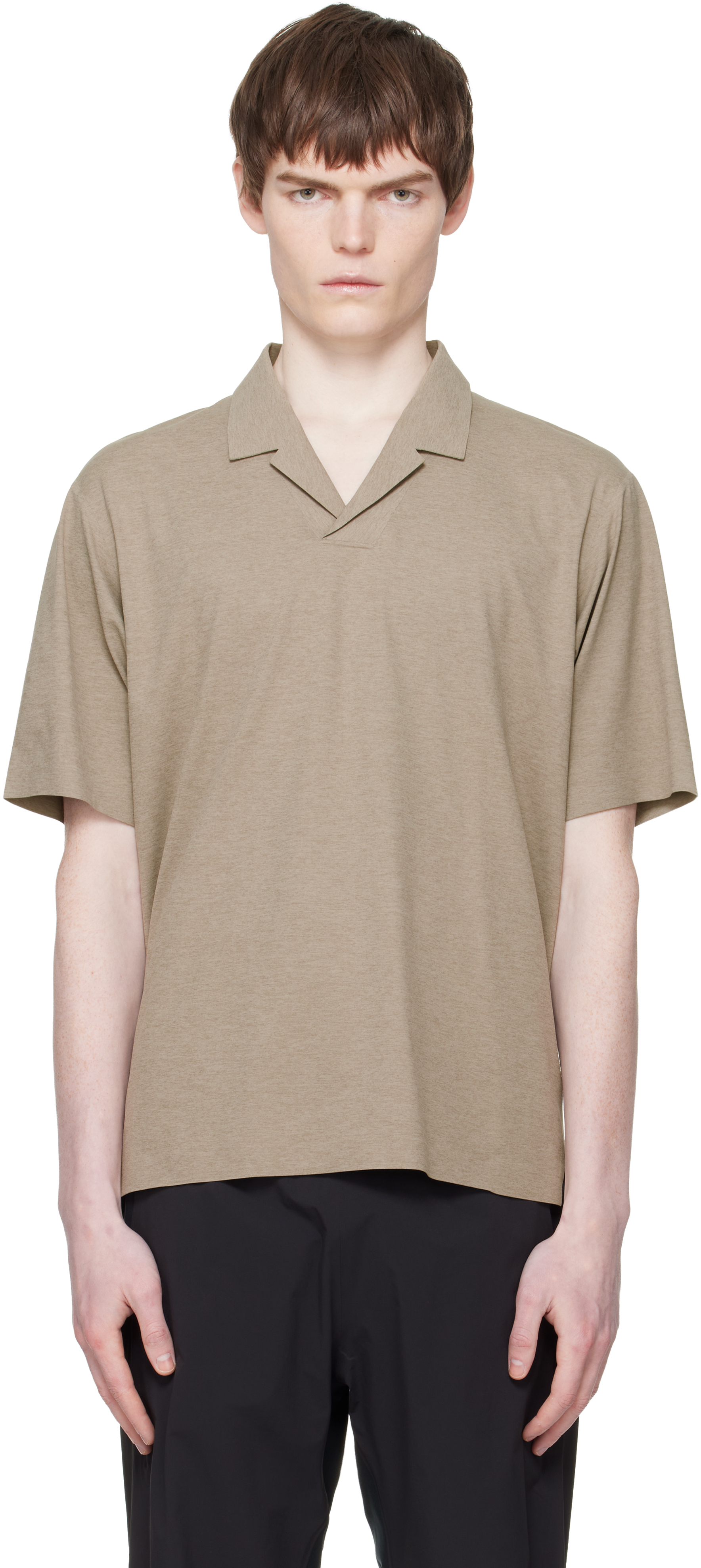 ☆2024aw美品☆VEILANCE FRAME LS POLO  S Arc´Teryx Veilance Frame Ls Polo Brown Polos Arc'teryx Veilance