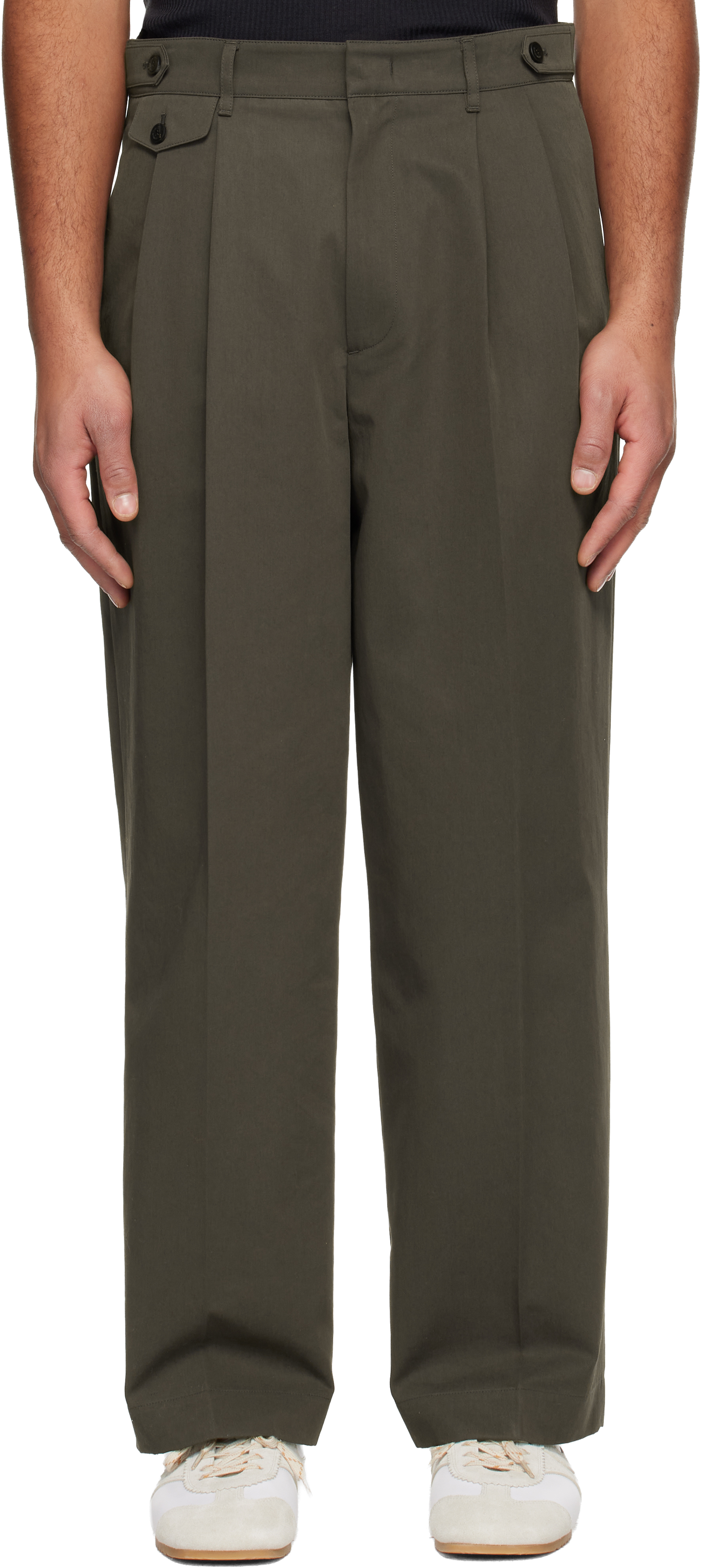 Le17septembre Brown Two Tuck Trousers In Multi