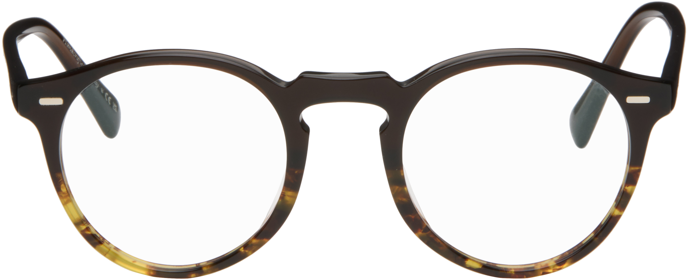 Oliver Peoples: ブラウン Gregory Peck メガネ | SSENSE 日本