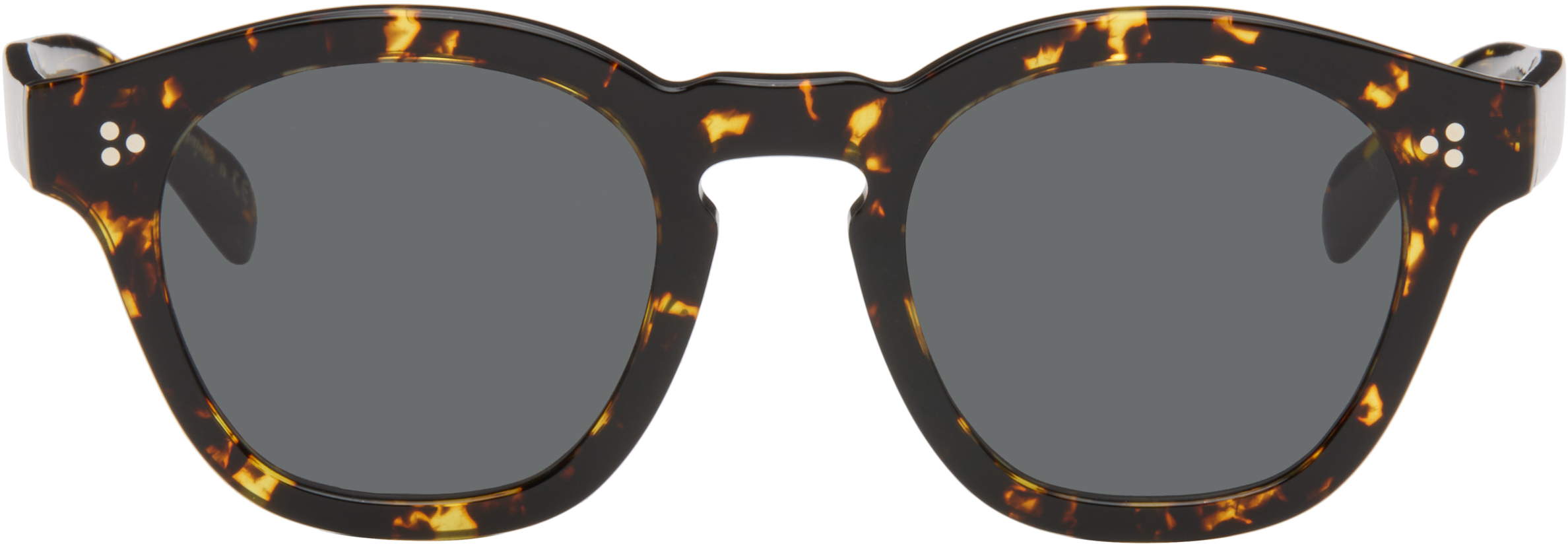 Oliver Peoples: Black & Yellow Boudreau Sunglasses | SSENSE