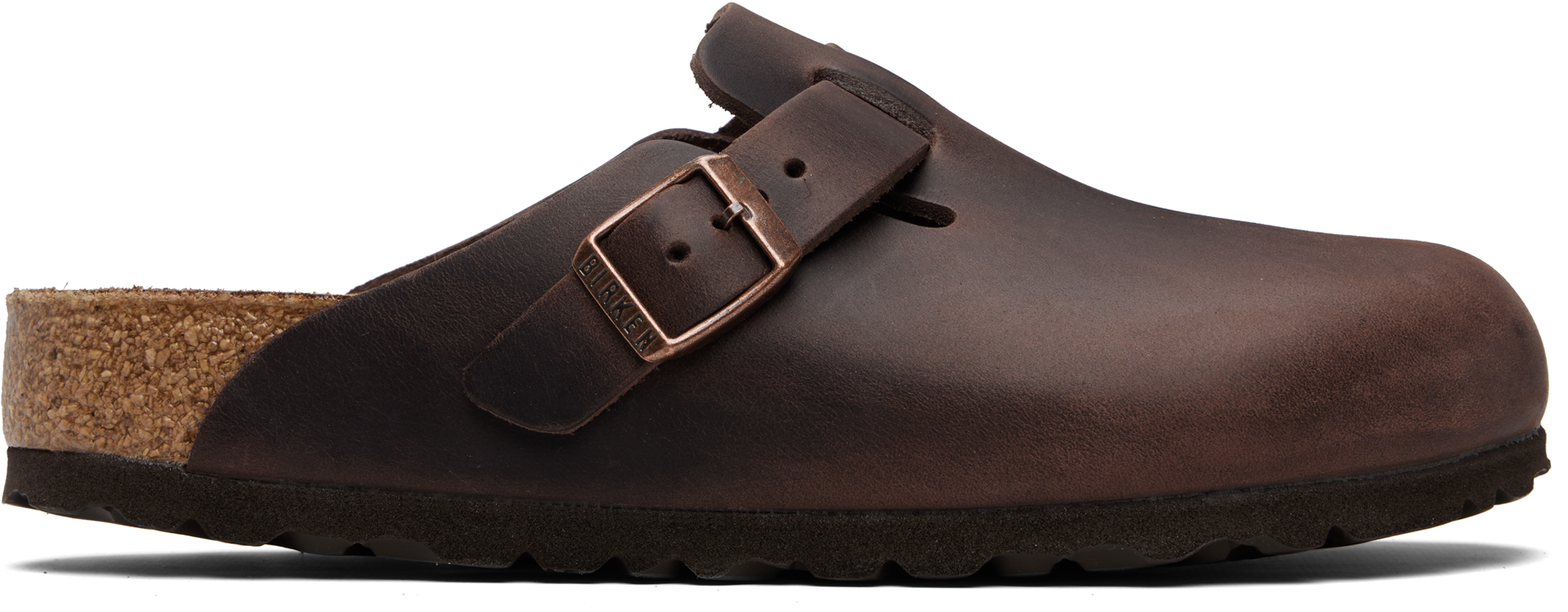 Birkenstock Brown Loafers Minimalist Slip-Ons Birkenstock Naples Wrapped Suede Leather – Brown main image 3