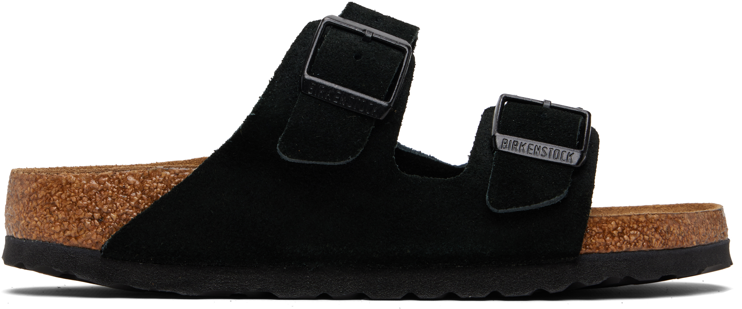 Black Narrow Arizona Soft Footbed Sandals