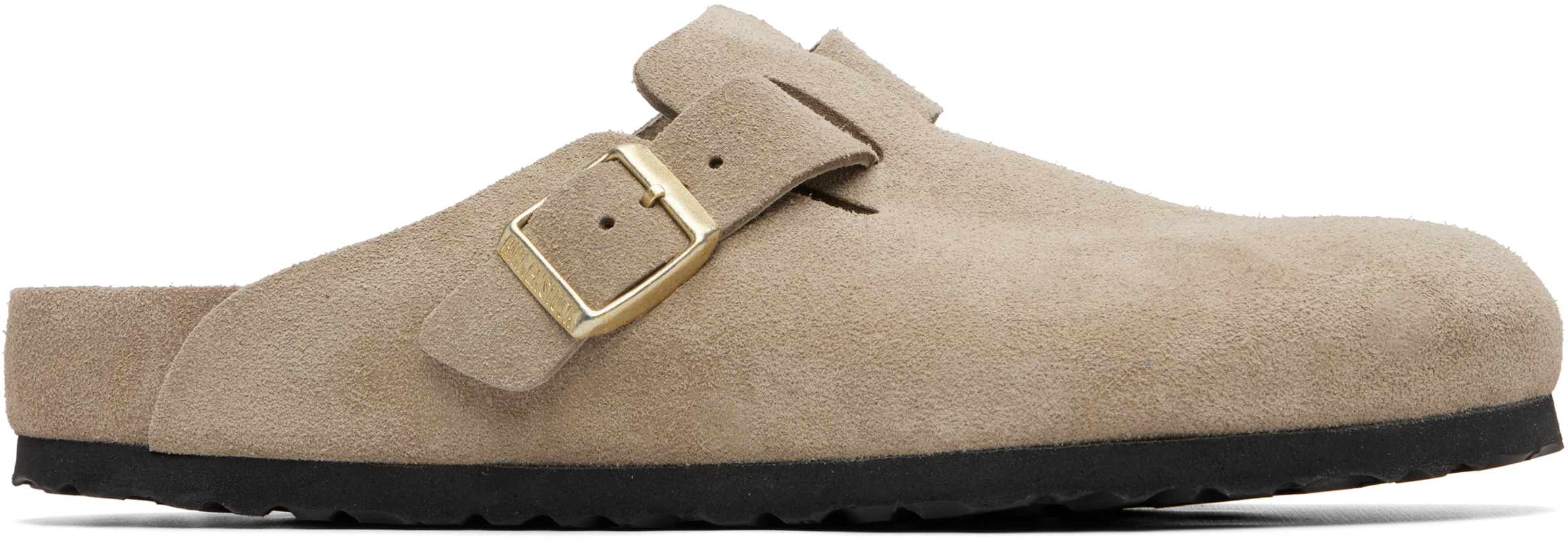 Birkenstock: ベージュ Boston レギュラー クロッグ | SSENSE 日本