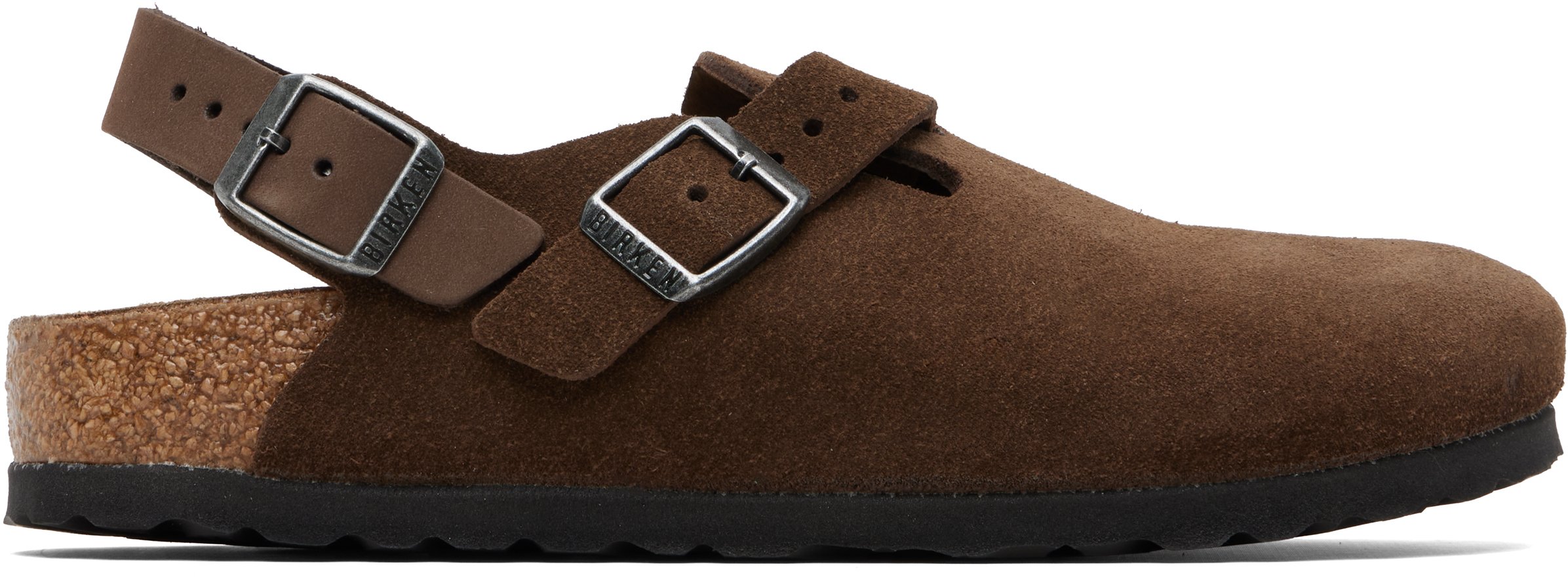 Birkenstock: Brown Regular Tokio Slip-on Loafers | SSENSE display picture 2