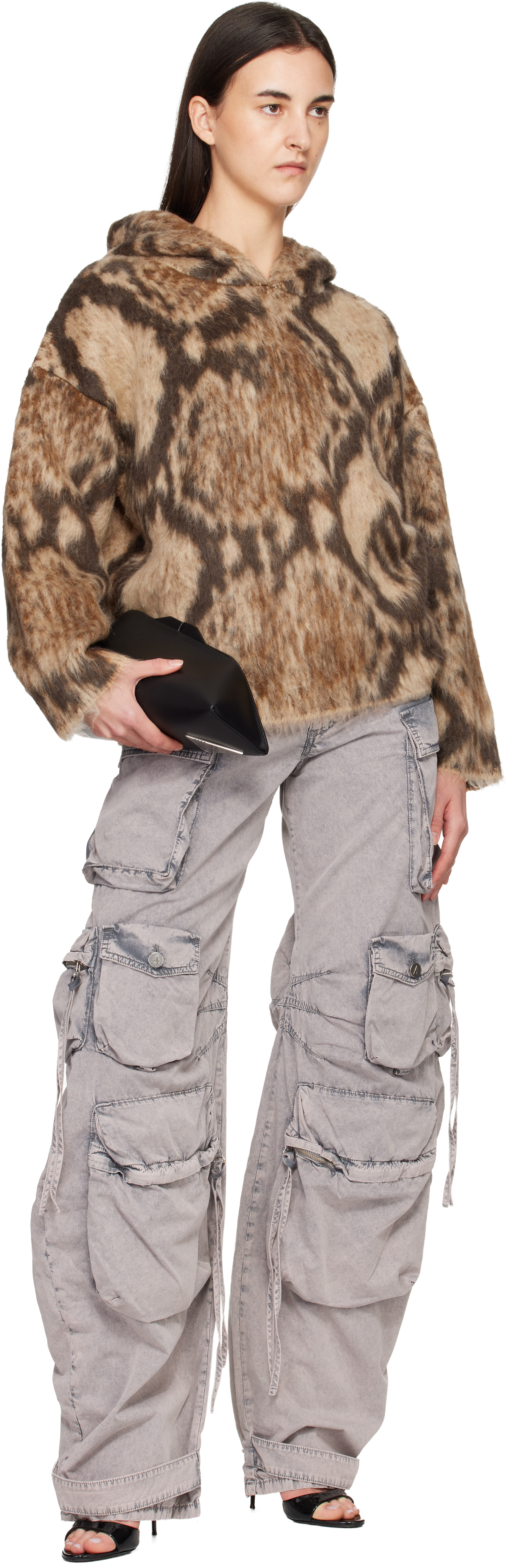 Attico Black 8:30 Pm Clutch In Black